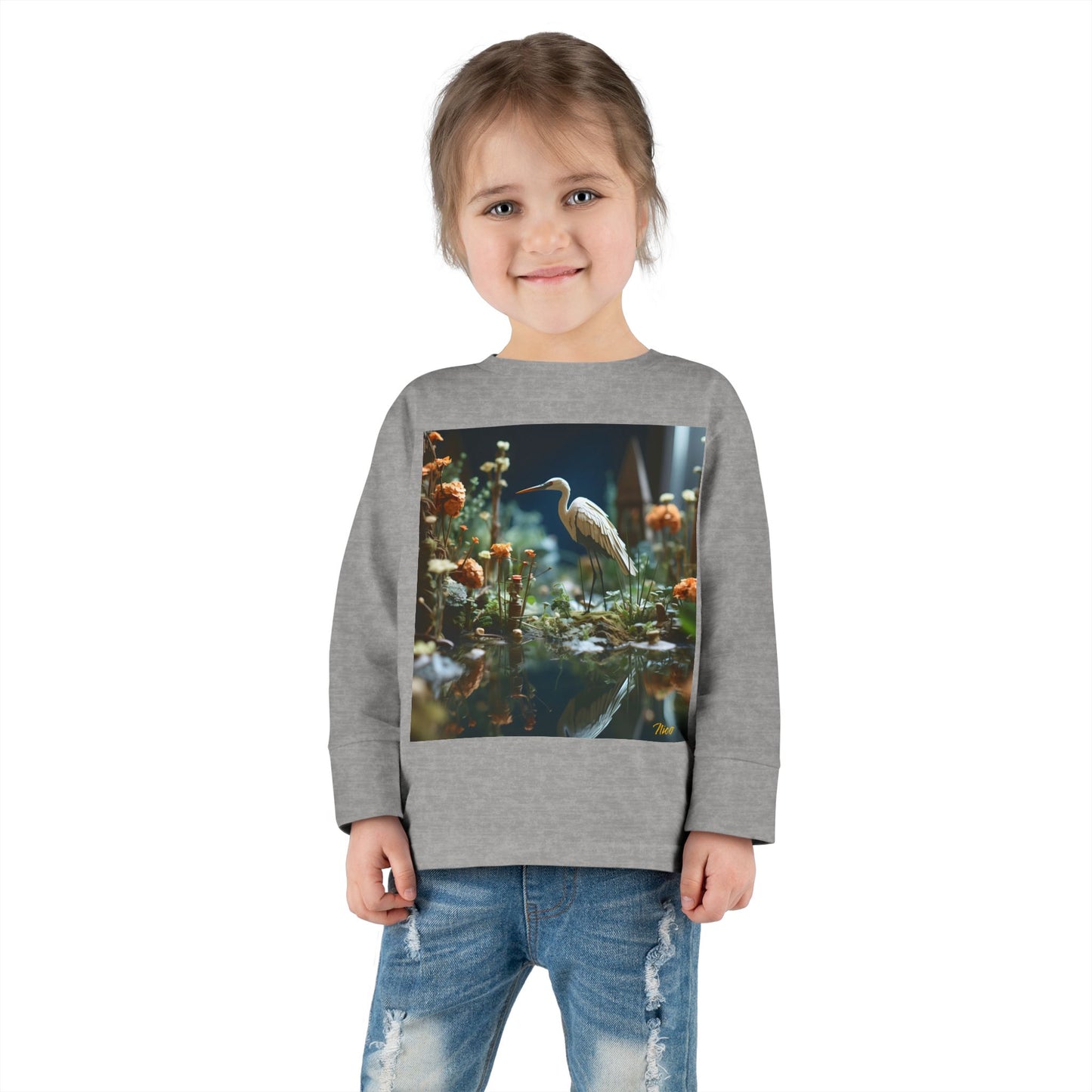 Born On A Bayou Series Print #1 Toddler Long Sleeve Tee