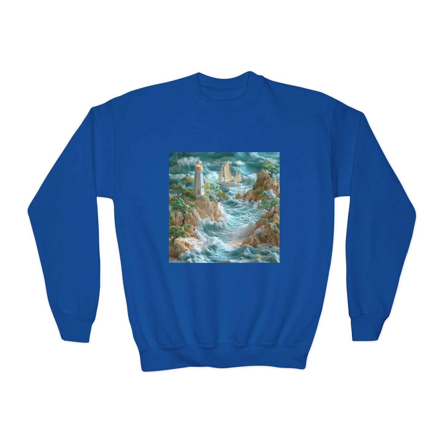 By The Seaside Series Print #9 Youth Crewneck Sweatshirt