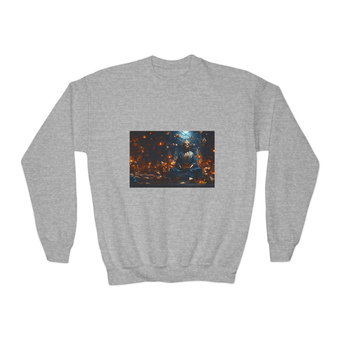 Ascending Buddah Series Print #1 Youth Crewneck Sweatshirt