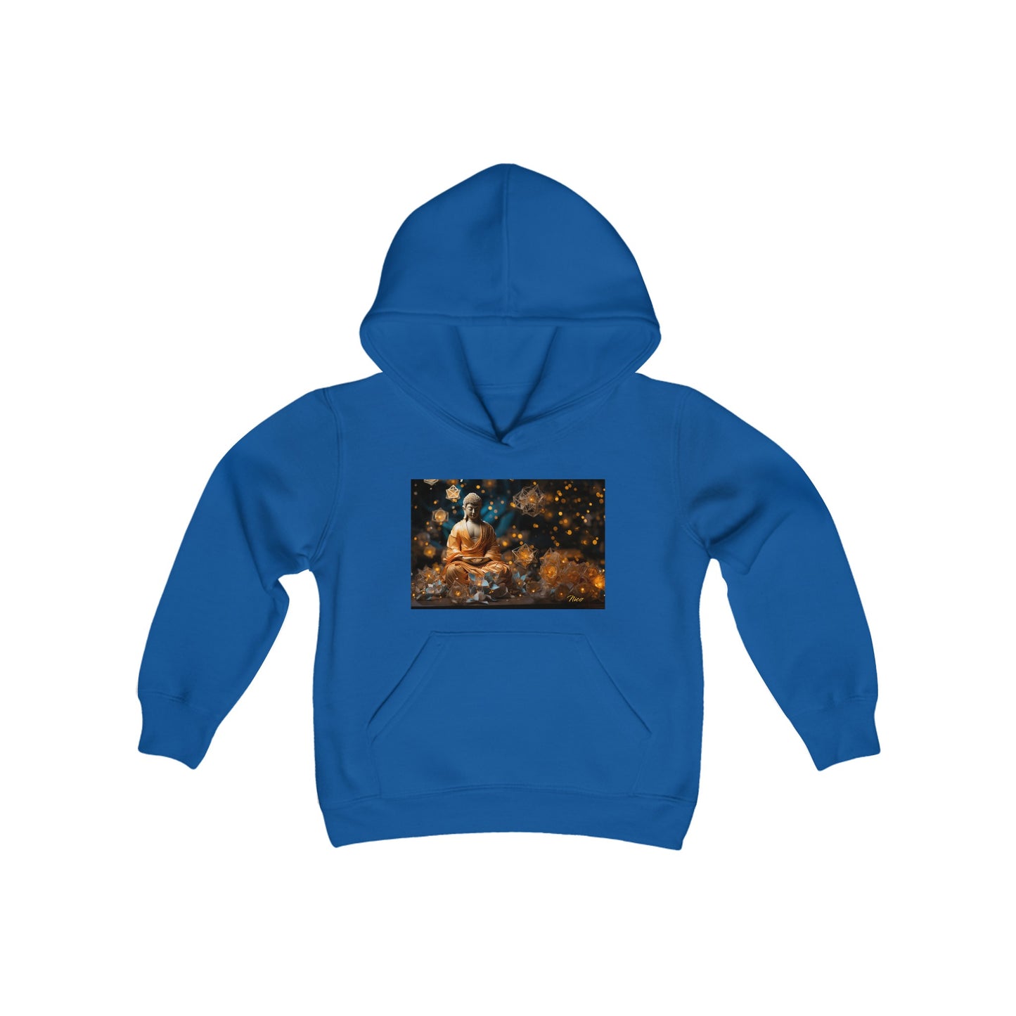 Ascending Buddah Series Print #8 Youth Heavy Blend Hooded Sweatshirt