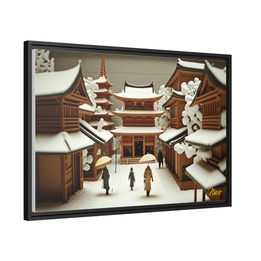 Asian Snow Series Print #10 - Extended Black Framed Canvas Print