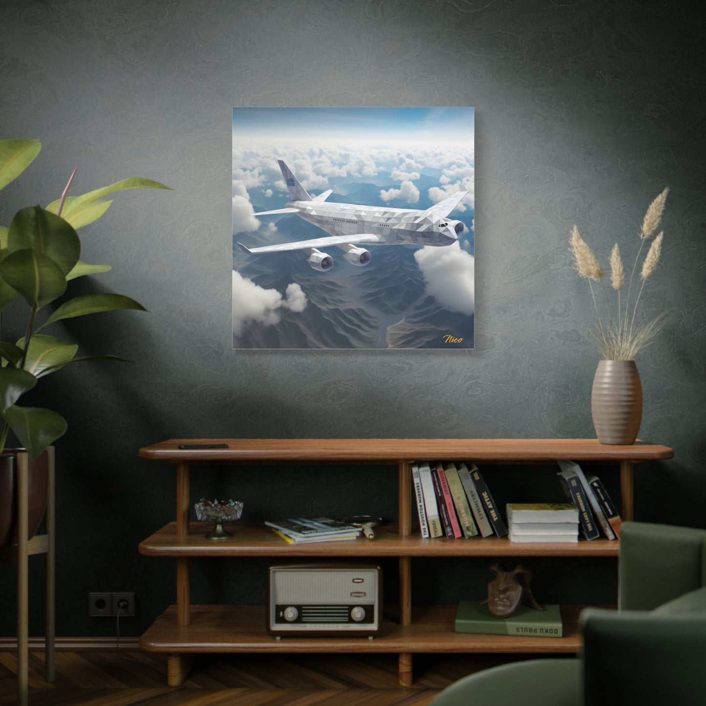 Passenger Jet Series Print #7 - Streched Matte Canvas Print, 1.25" Thick