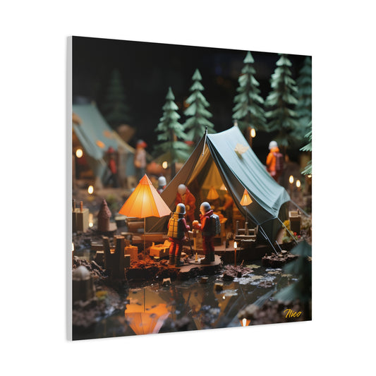 Camping In The Rain Series Print #7 - Streched Matte Canvas Print, 1.25" Thick