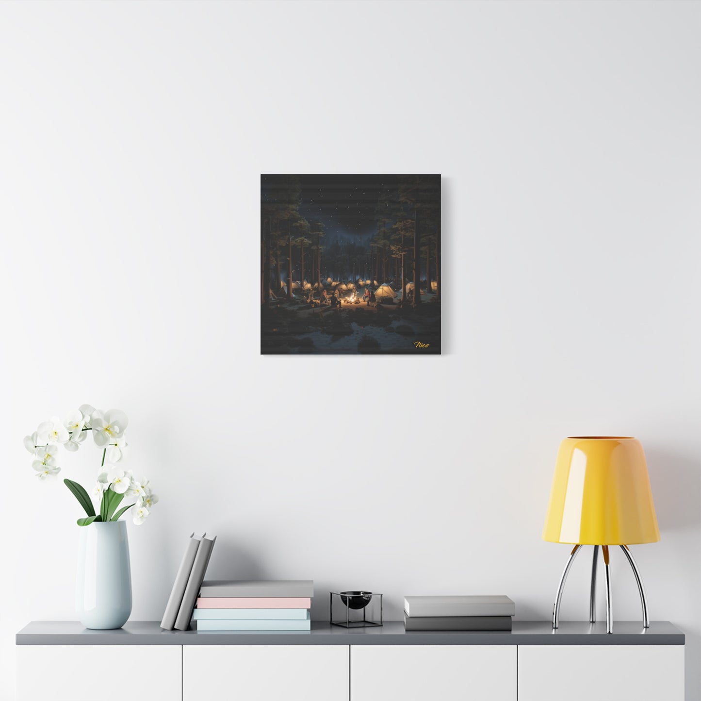 Under The Starry Skies Series Print #5 - Streched Matte Canvas Print, 1.25" Thick