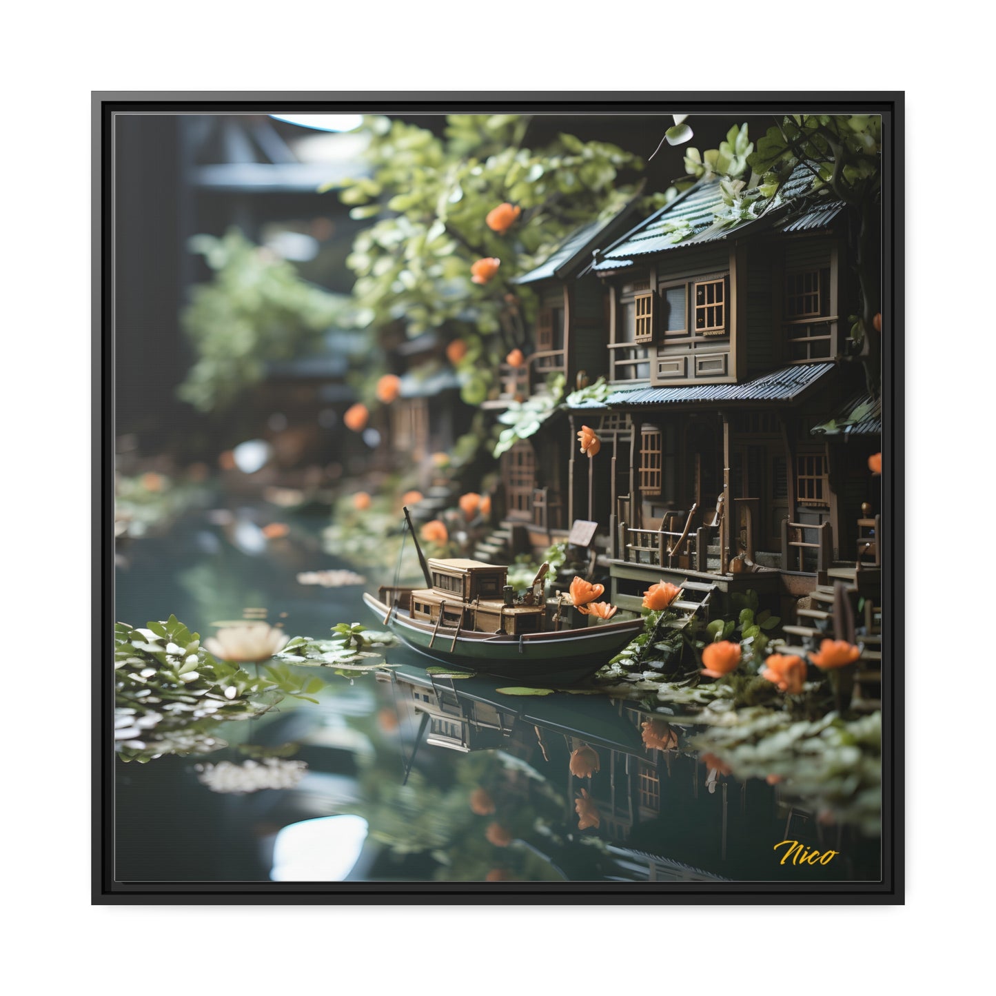 Born On A Bayou Series Print #9 - Black Framed Canvas Print