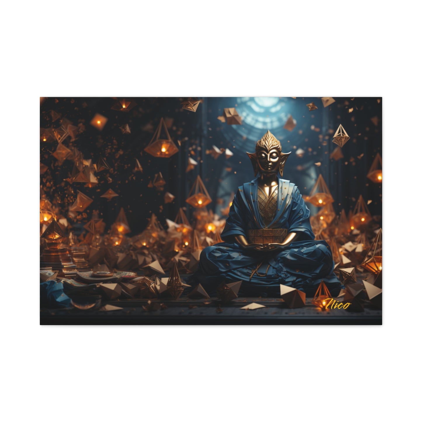 Ascending Buddha Series Print #1 - Streched Matte Canvas Print, 1.25" Thick