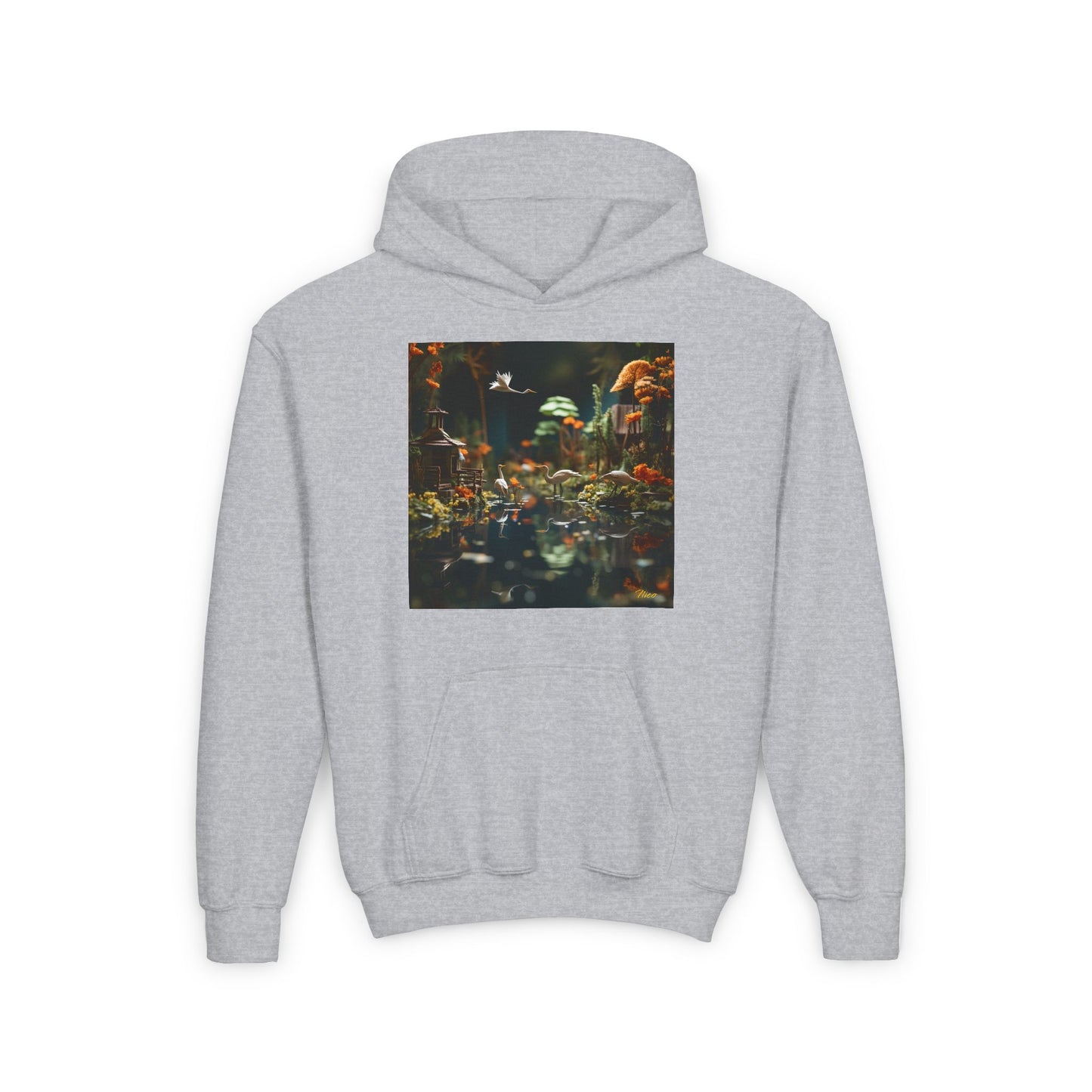 Born On A Bayou Series Print #6 Youth Heavy Blend Hooded Sweatshirt