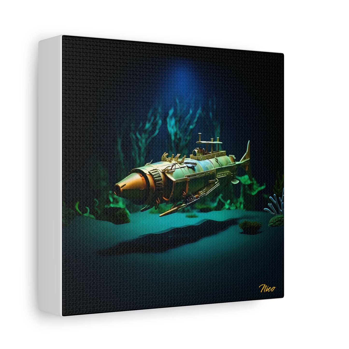 20,000 Leagues Under The Sea Series Print #6 - Streched Matte Canvas Print, 1.25" Thick