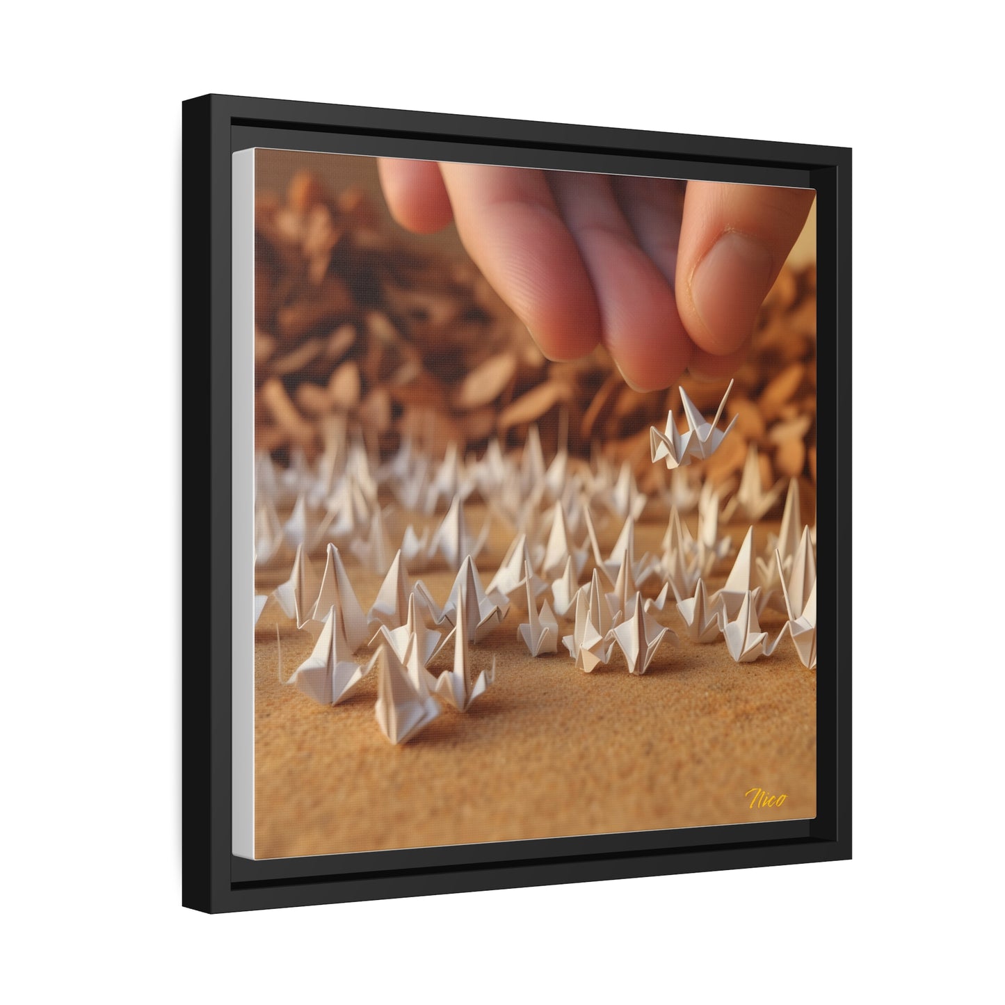 By The Seaside Series Print #3 - Black Framed Canvas Print