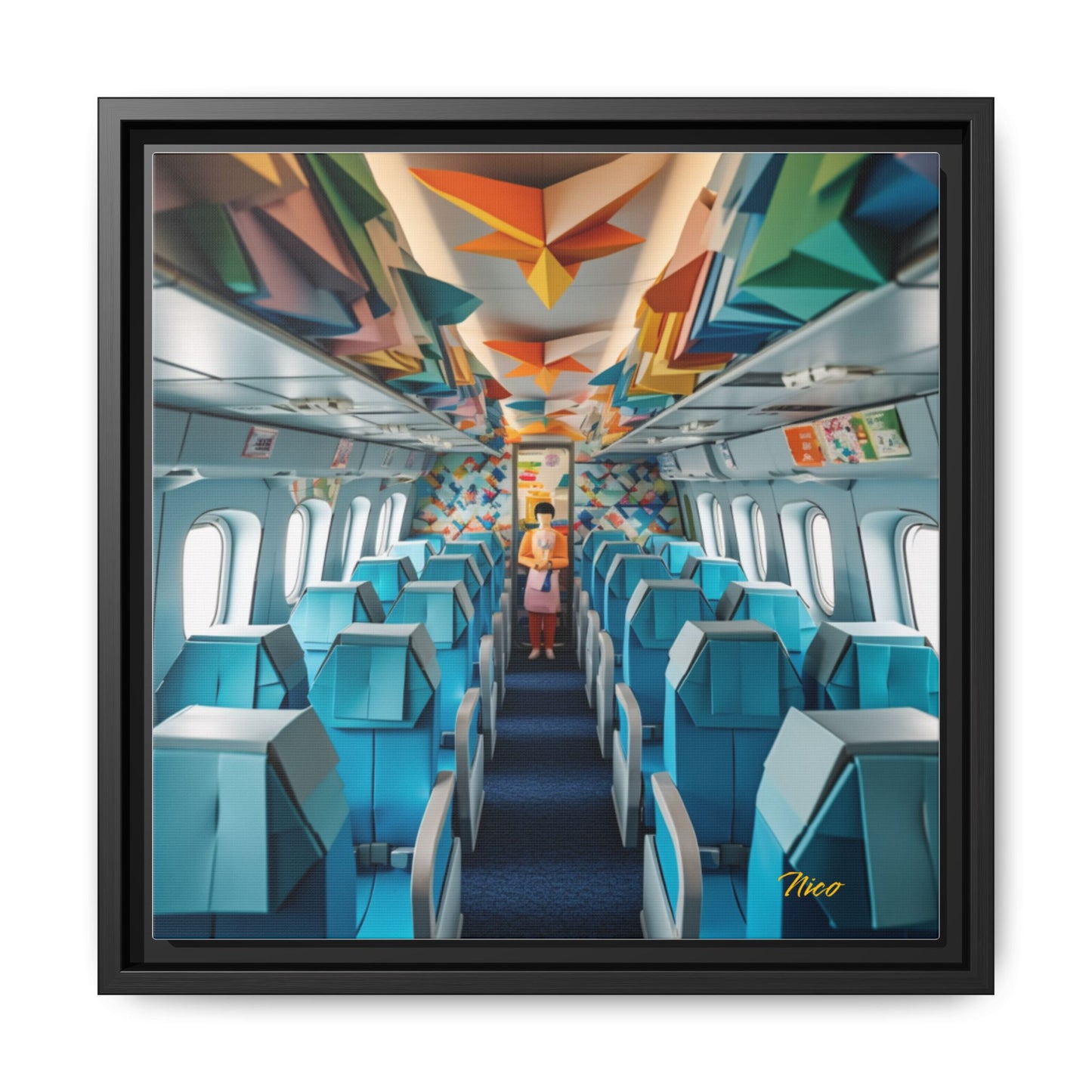 Frequent Flyer Miles Series Print #6 - Black Framed Canvas Print