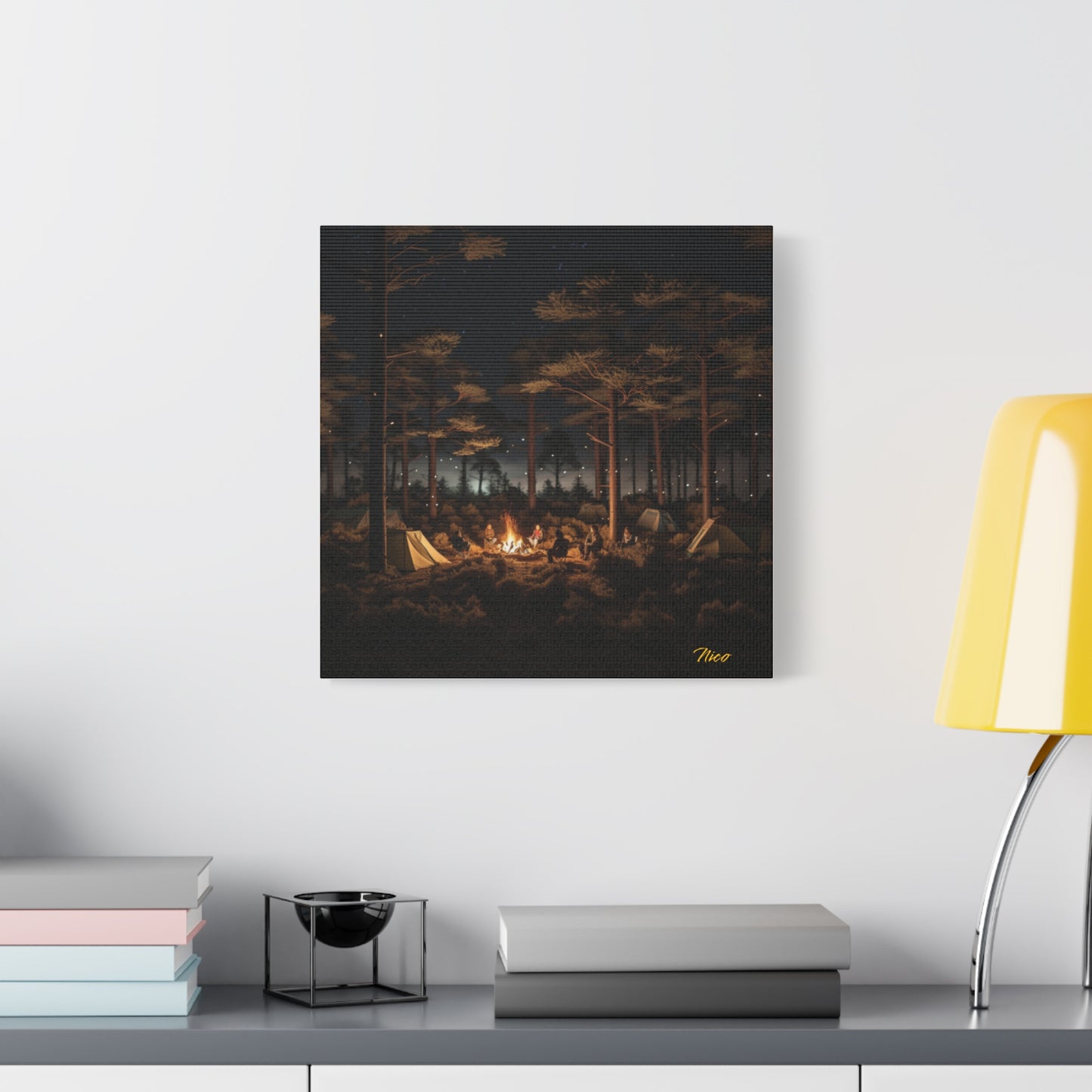 Under The Starry Skies Series Print #9 - Streched Matte Canvas Print, 1.25" Thick