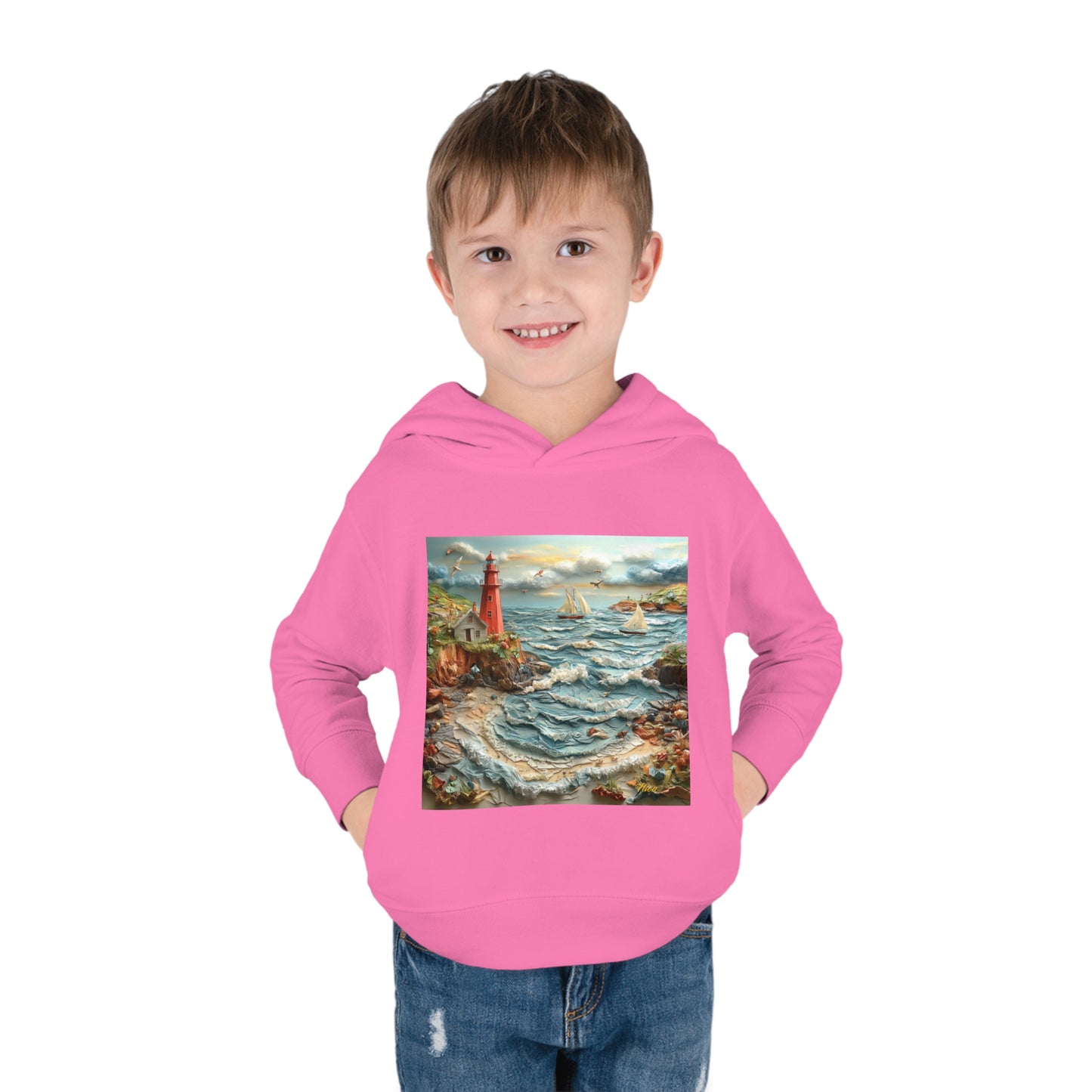 By The Seaside Series Print #2 Toddler Pullover Fleece Hoodie