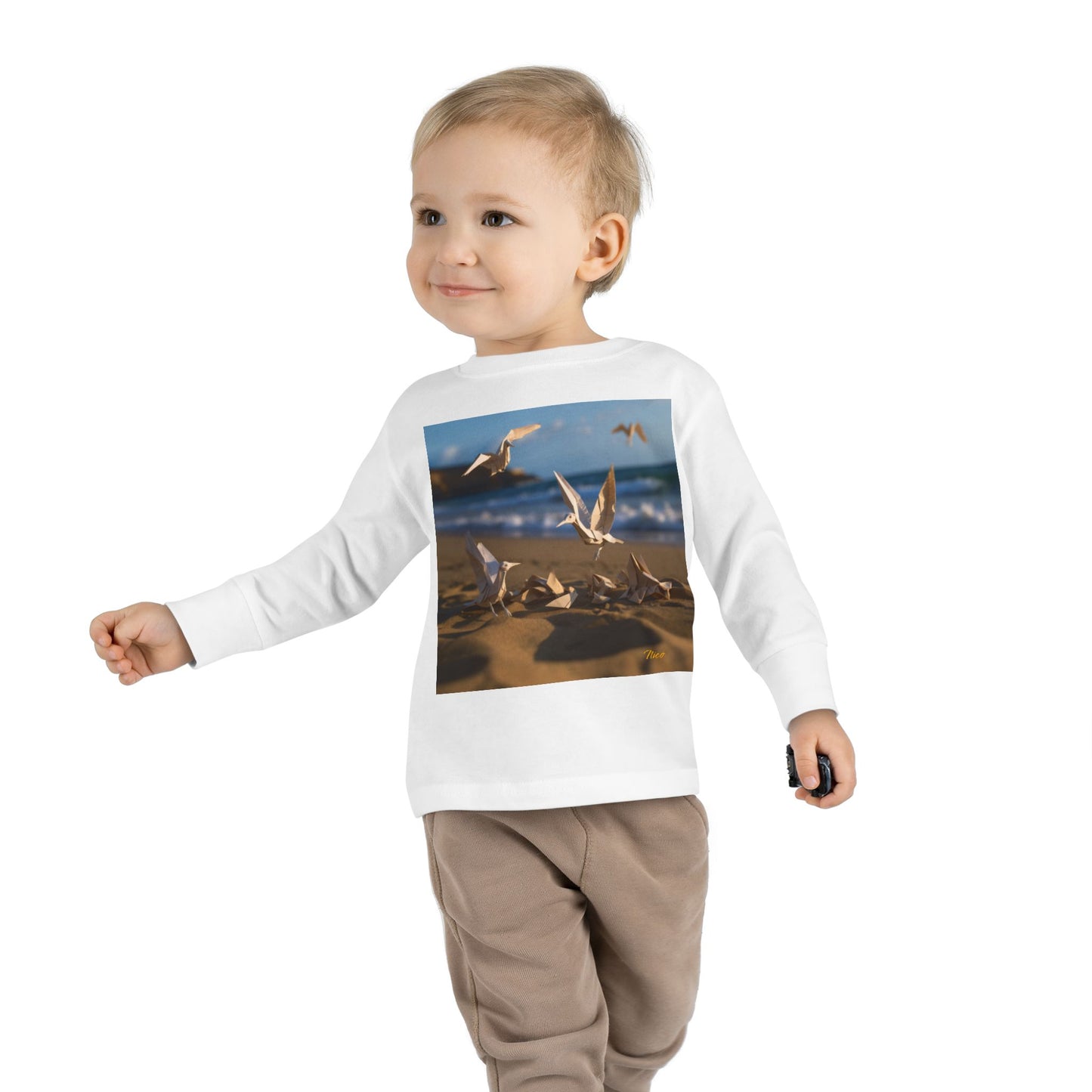 By The Seaside Series Print #7 Toddler Long Sleeve Tee