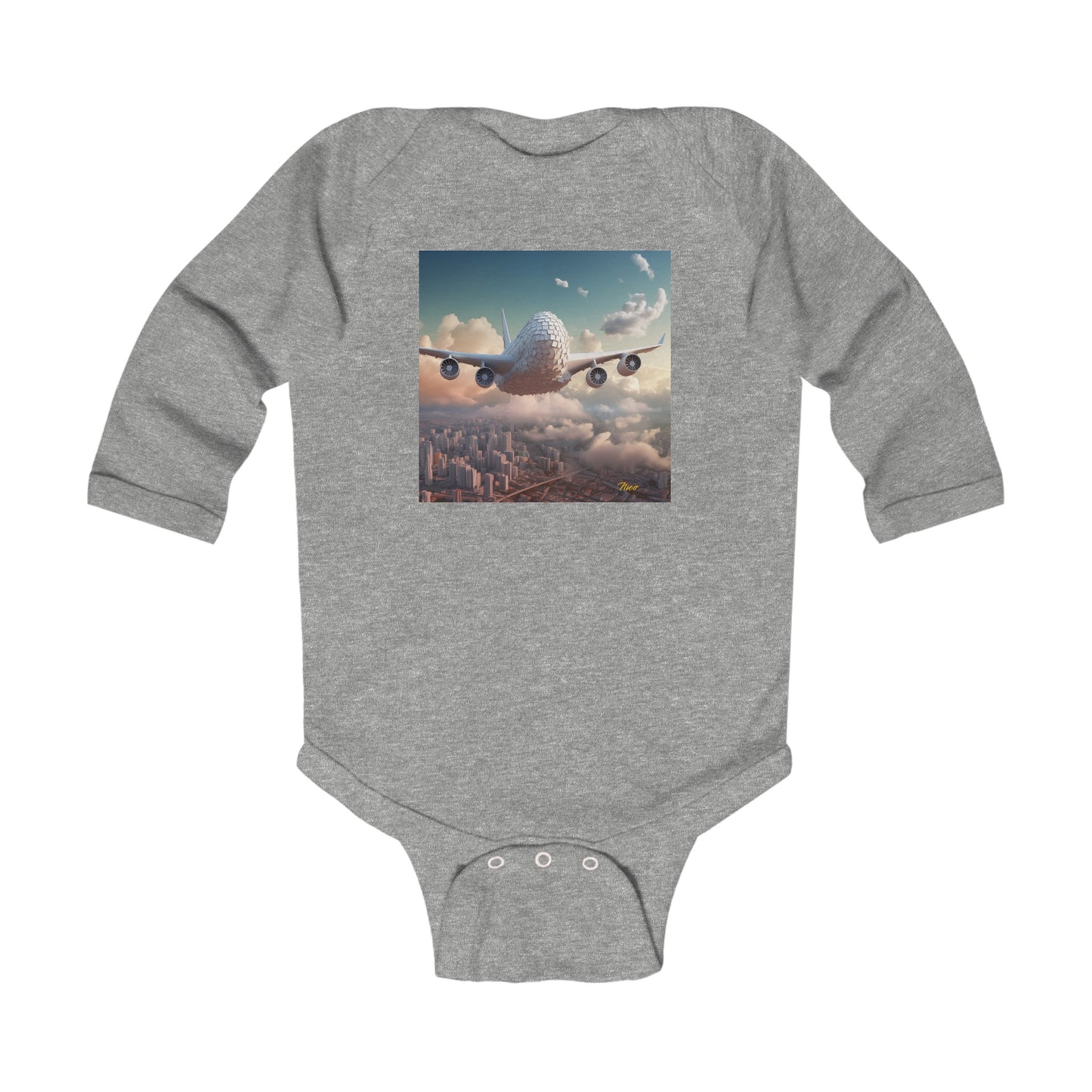 Frequent Flyer Miles Series Print #1 Infant Long Sleeve Bodysuit