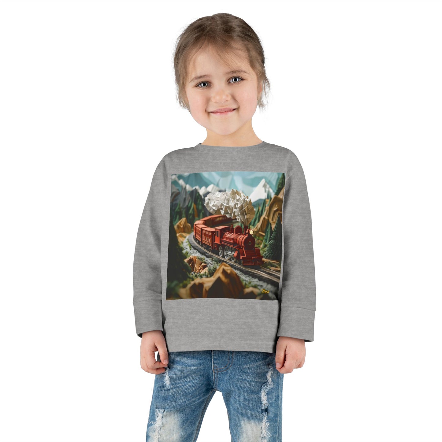 Orient Express Series Print #3 Toddler Long Sleeve Tee