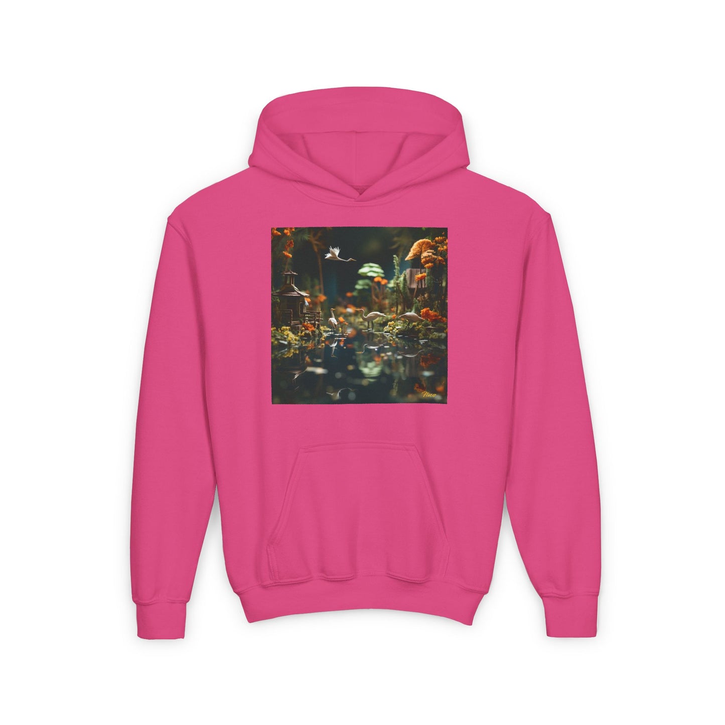 Born On A Bayou Series Print #6 Youth Heavy Blend Hooded Sweatshirt