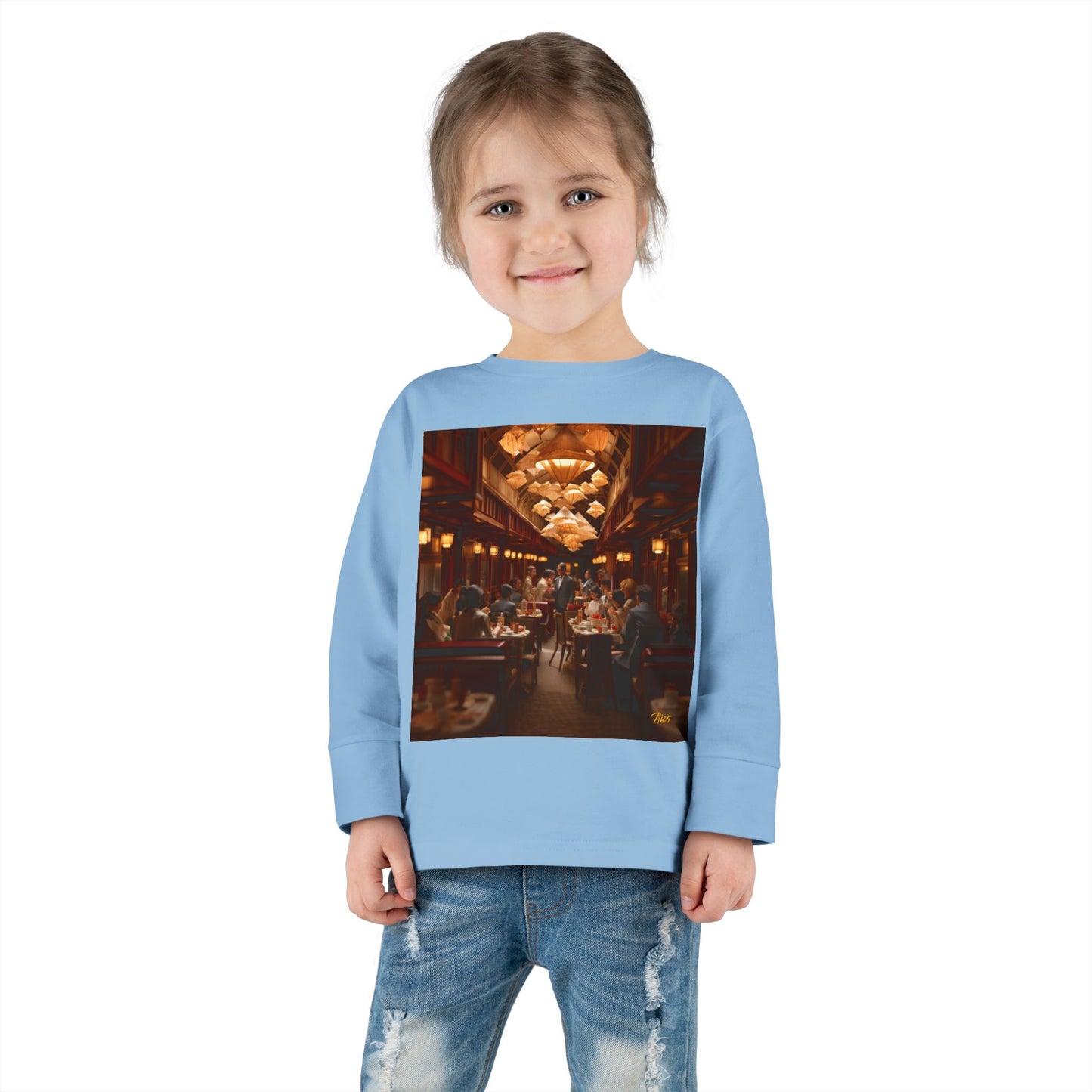 Orient Express Series Print #8 Toddler Long Sleeve Tee