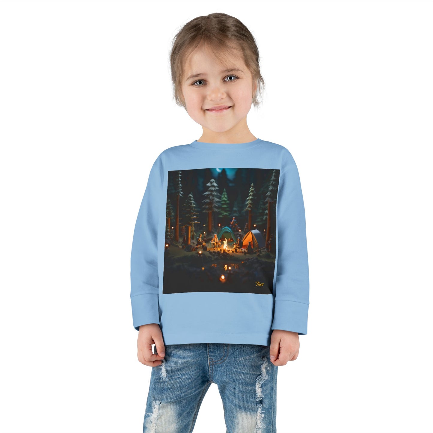 Under The Starry Skies Series Print #3 Toddler Long Sleeve Tee