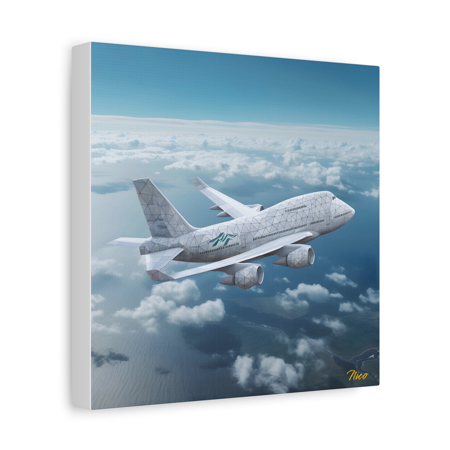 Frequent Flyer Miles Series Print #3 - Streched Matte Canvas Print, 1.25" Thick