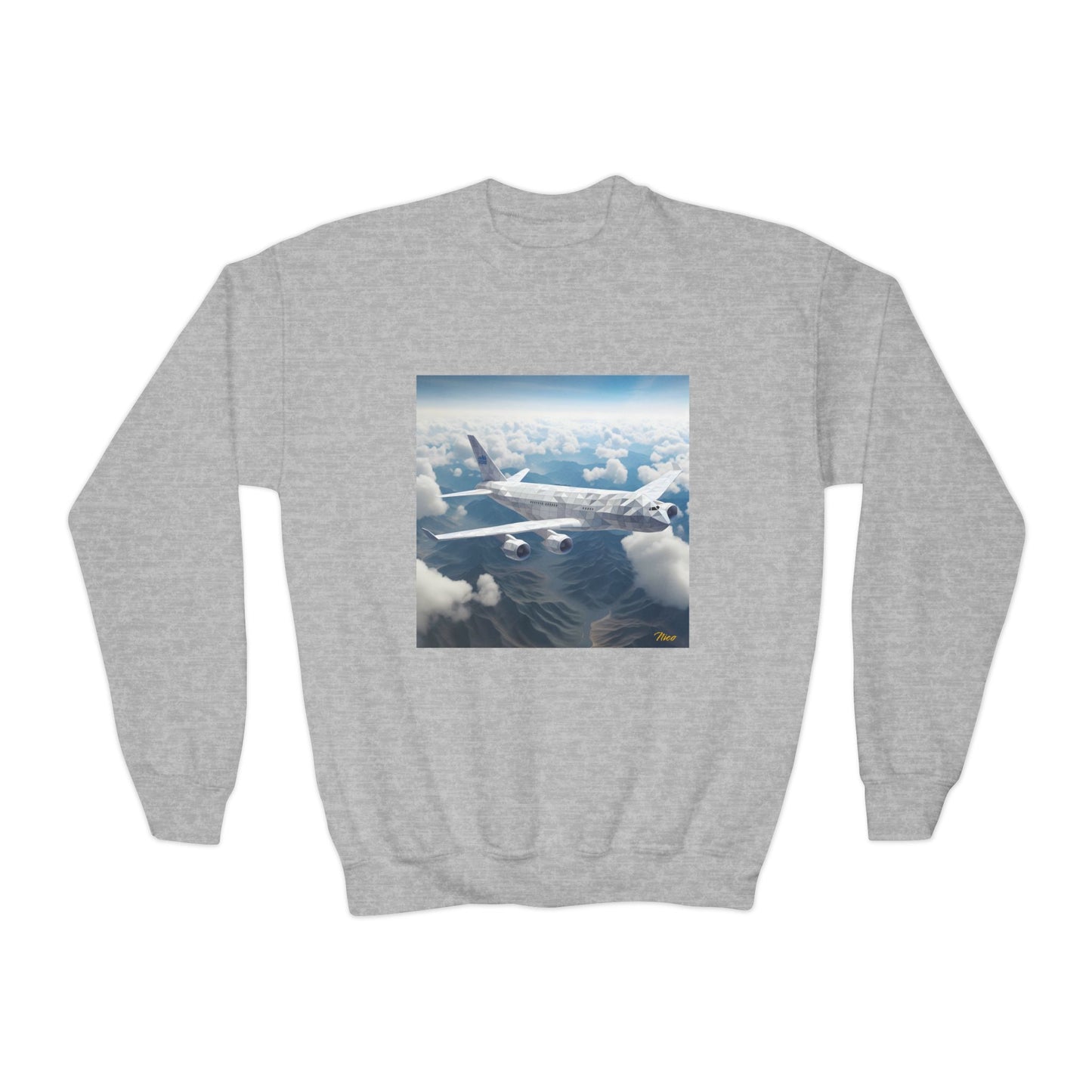 Frequent Flyer Miles Series Print #7 Youth Crewneck Sweatshirt