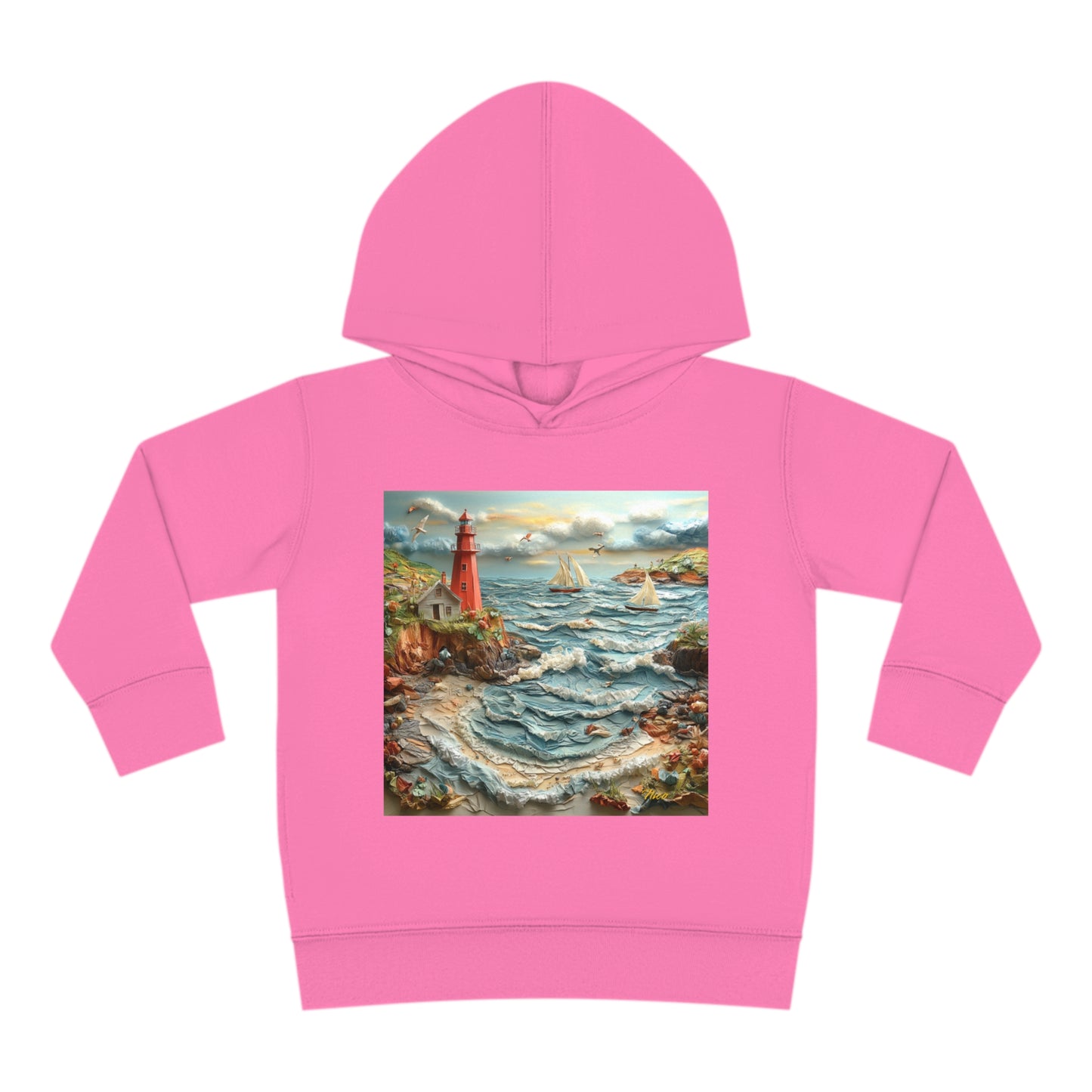 By The Seaside Series Print #2 Toddler Pullover Fleece Hoodie