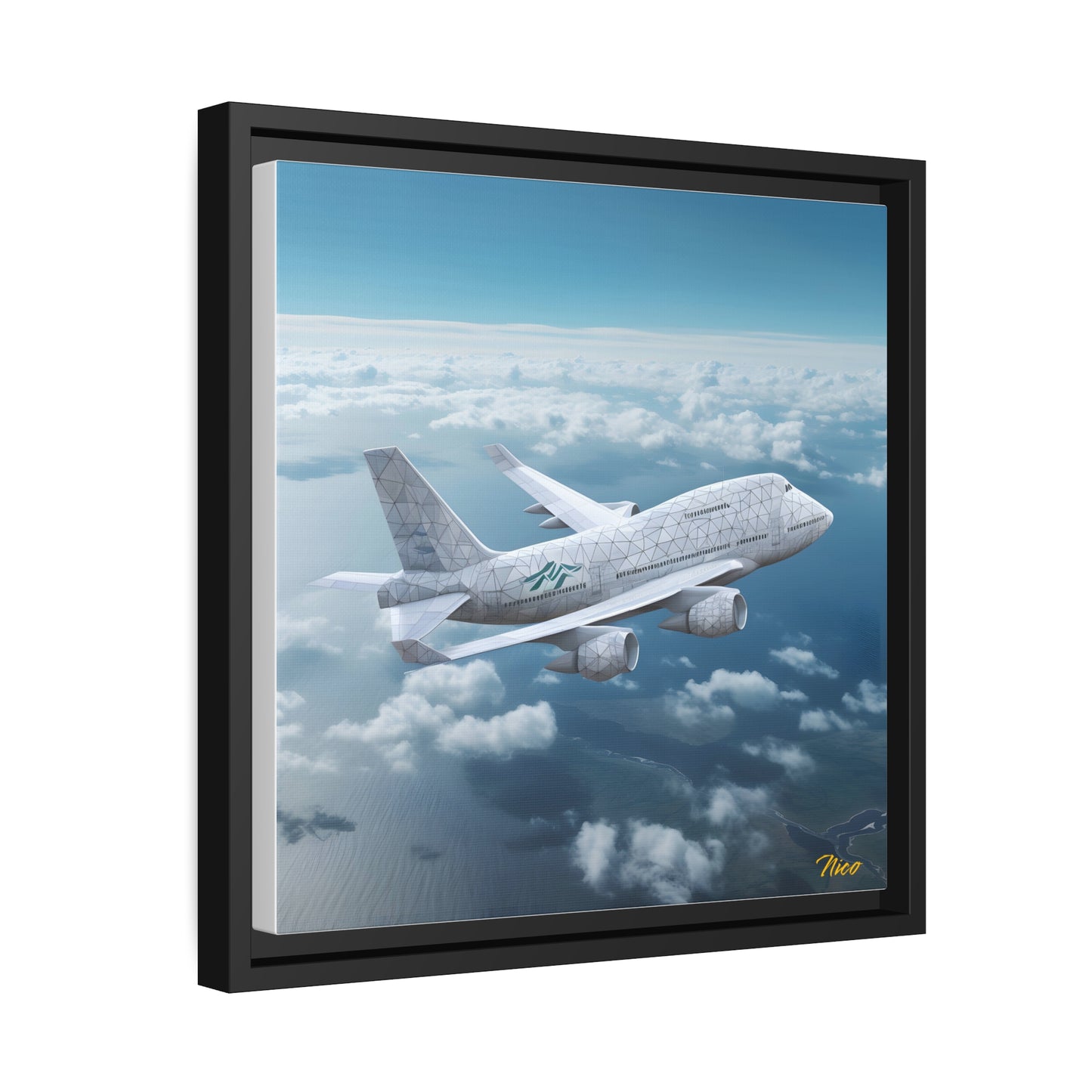 Frequent Flyer Miles Series Print #3 - Black Framed Canvas Print