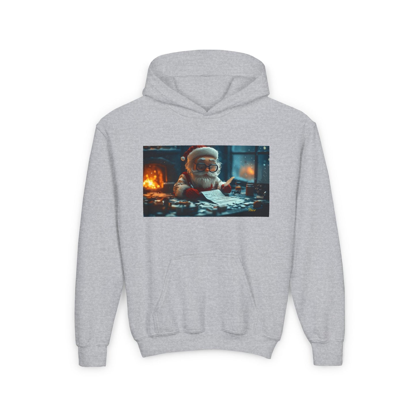 Chirstmas 2024 Series Print #1 Youth Heavy Blend Hooded Sweatshirt