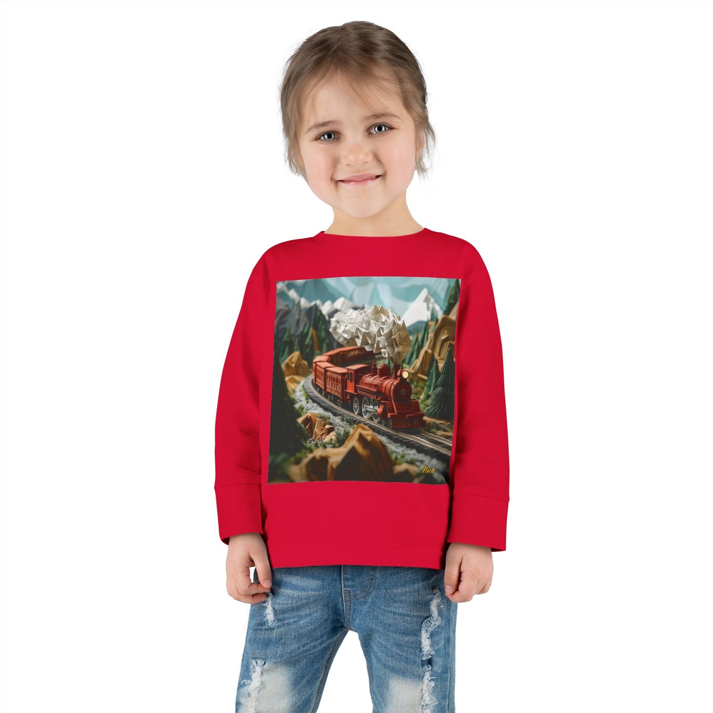 Orient Express Series Print #3 Toddler Long Sleeve Tee