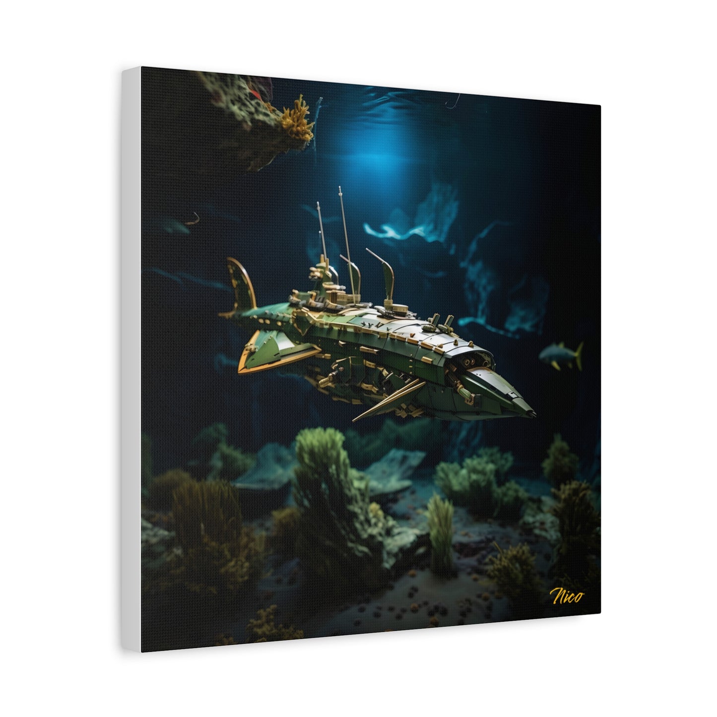 20,000 Leagues Under The Sea Series Print #1 - Streched Matte Canvas Print, 1.25" Thick