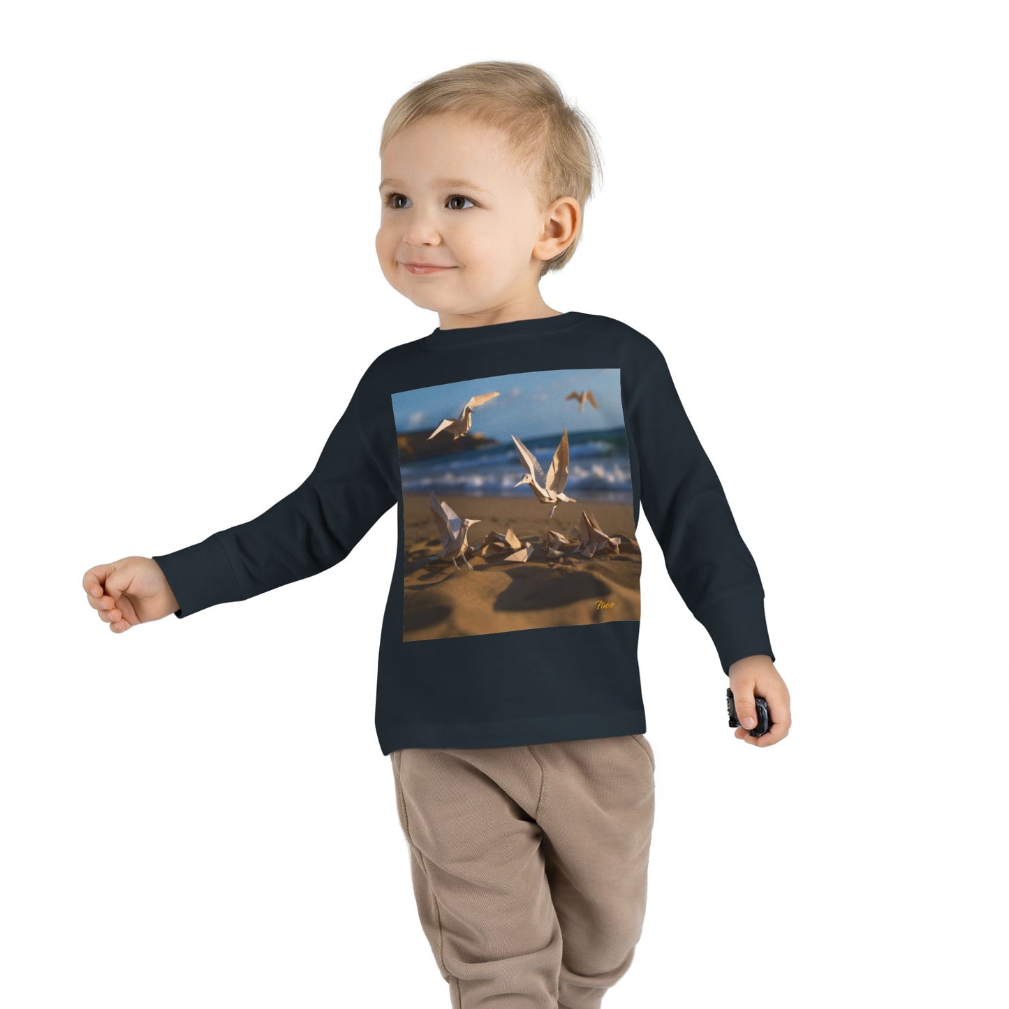 By The Seaside Series Print #7 Toddler Long Sleeve Tee