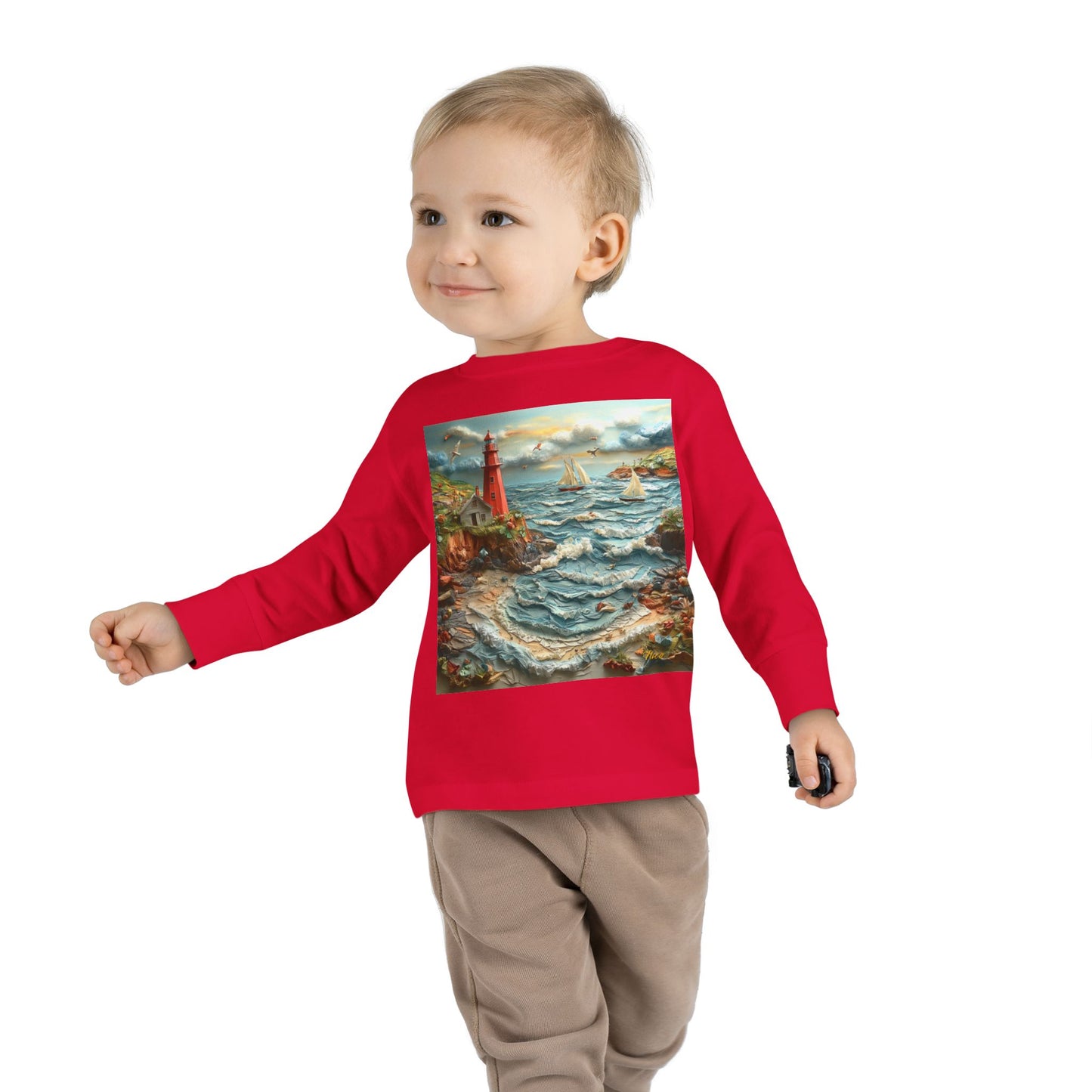 By The Seaside Series Print #2 Toddler Long Sleeve Tee