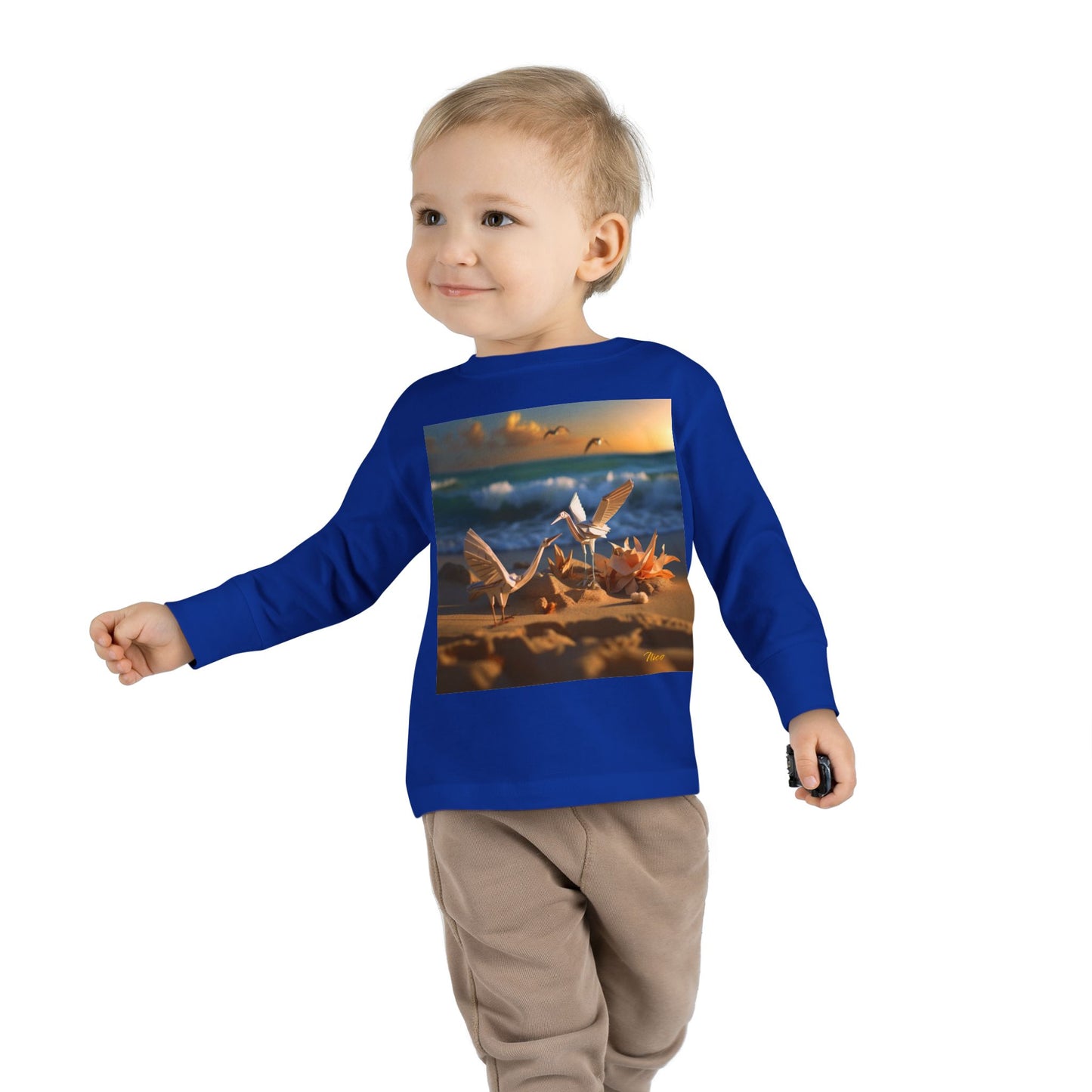 By The Seaside Series Print #3 Toddler Long Sleeve Tee