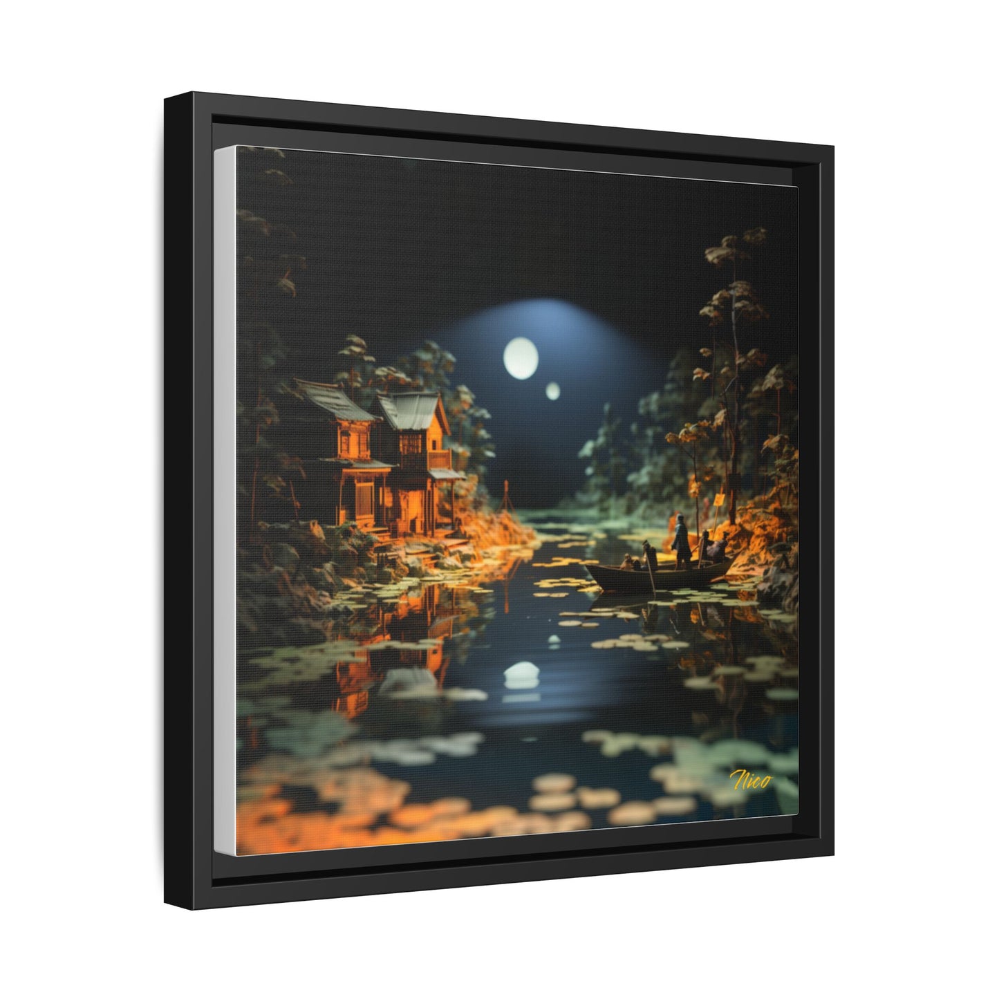 Born On A Bayou Series Print #3 - Black Framed Canvas Print