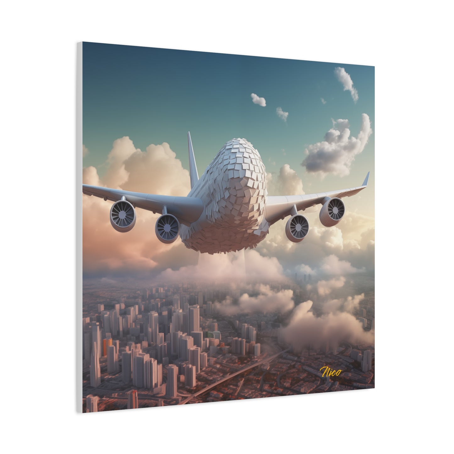 Frequent Flyer Miles Series Print #1 - Streched Matte Canvas Print, 1.25" Thick