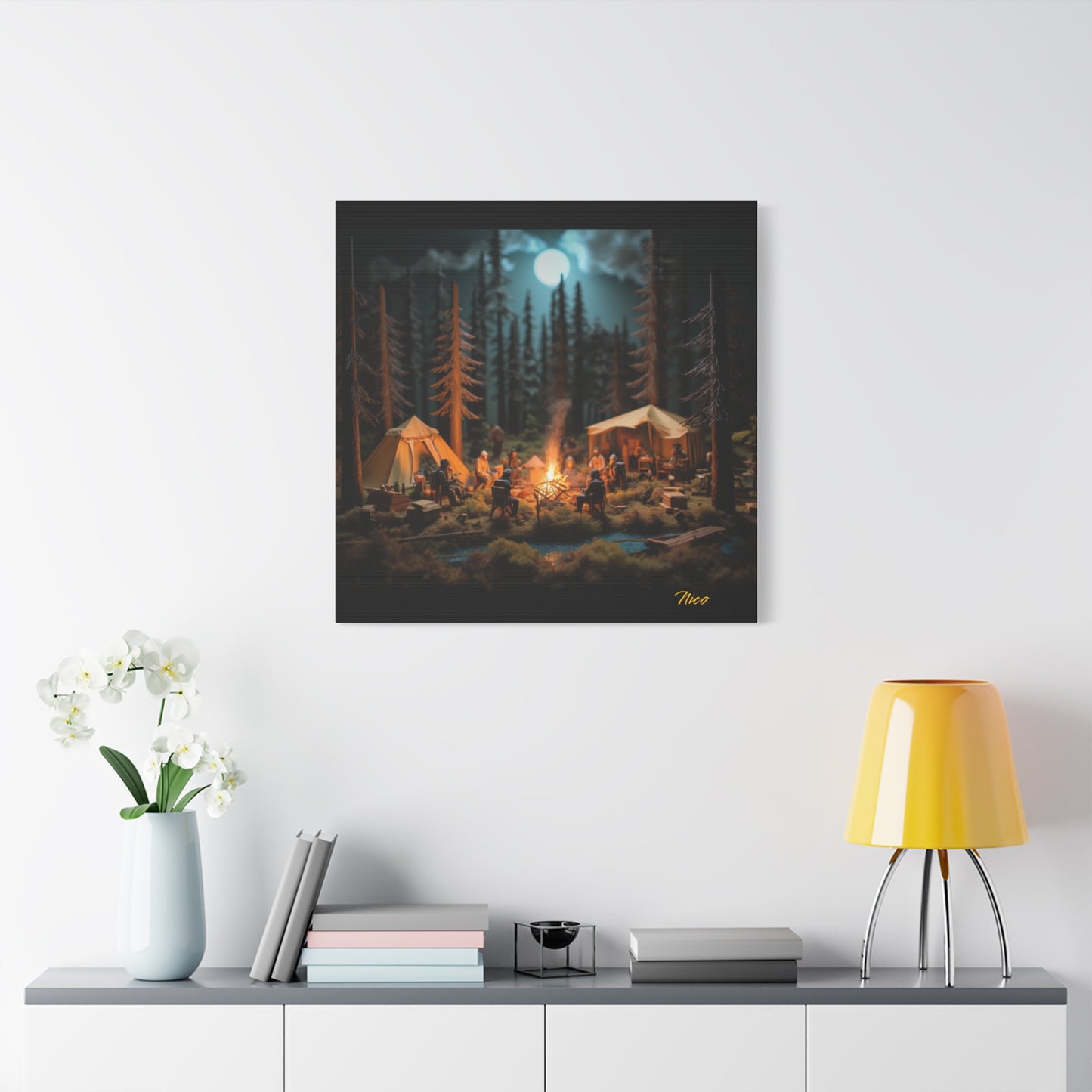 Under The Starry Skies Series Print #8 - Streched Matte Canvas Print, 1.25" Thick