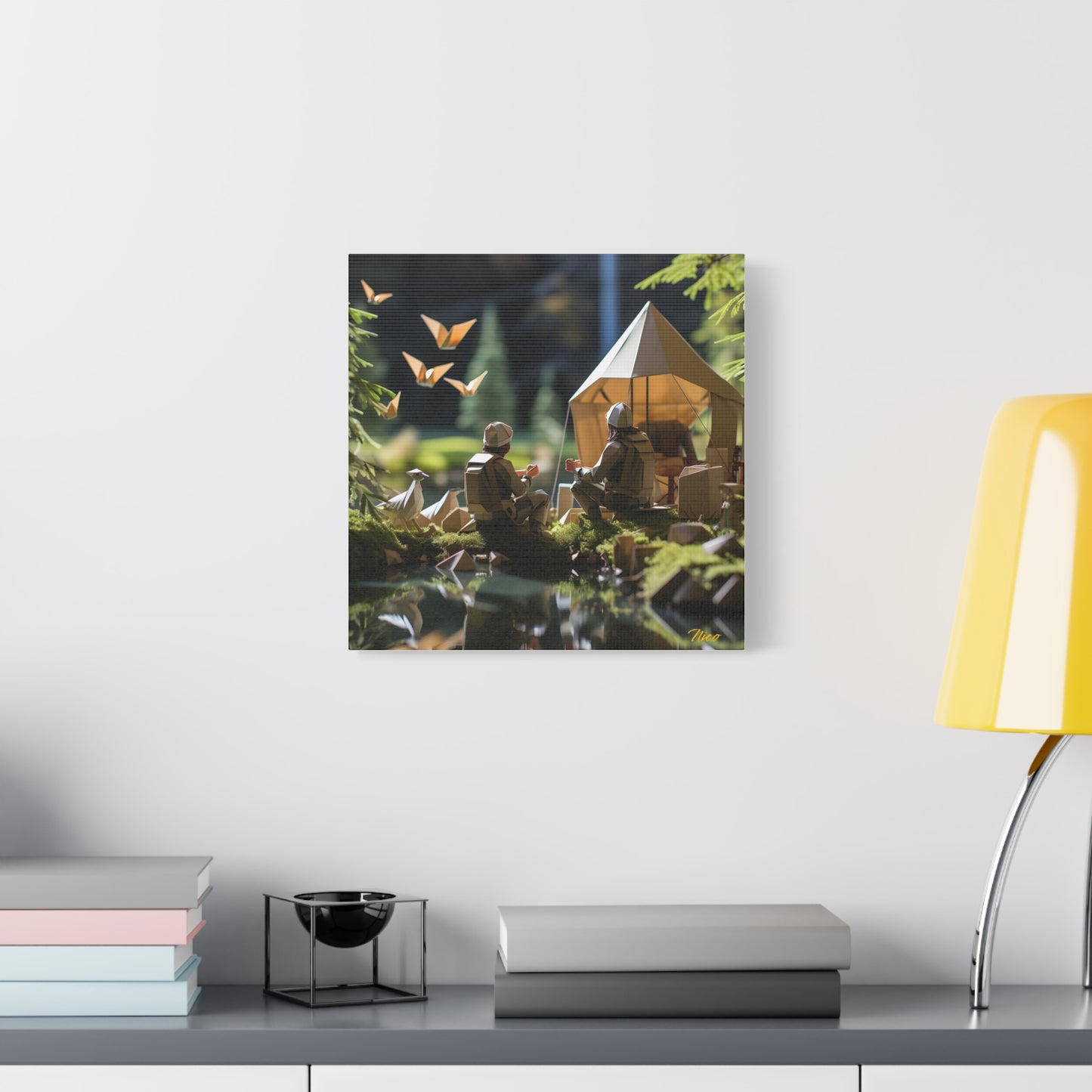 Relaxing By The Brook Series Print #5 - Streched Matte Canvas Print, 1.25" Thick