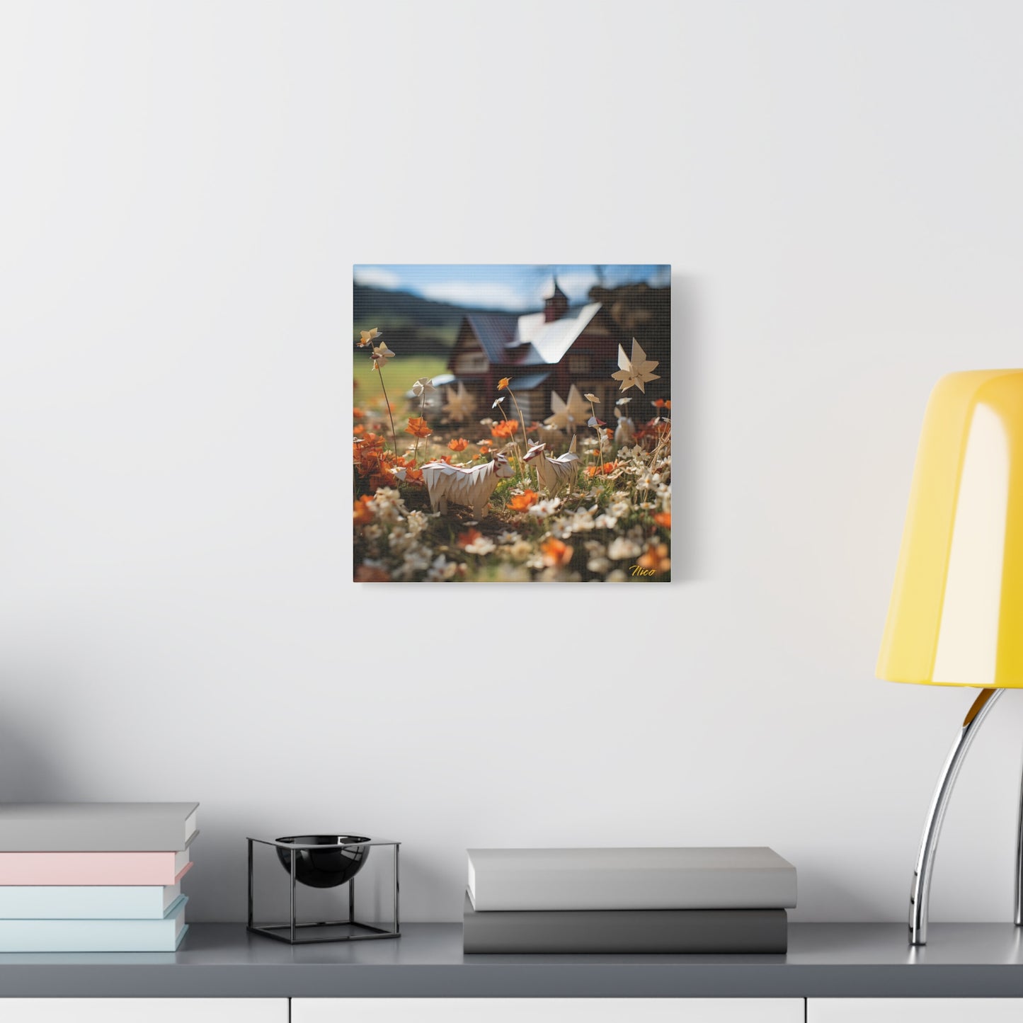 Meadow By The Farm Series Print #10 - Streched Matte Canvas Print, 1.25" Thick