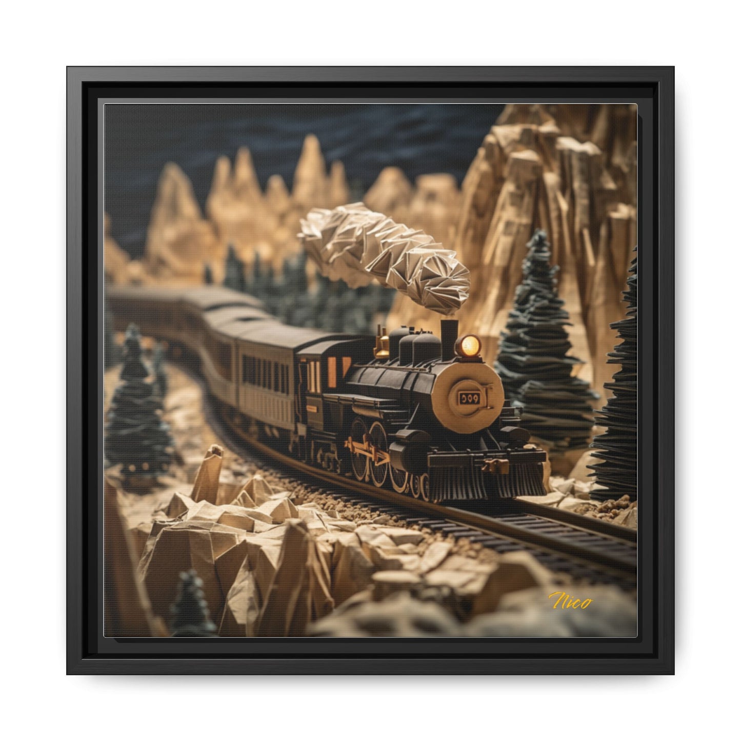 Orient Express Series Print #1 - Black Framed Canvas Print