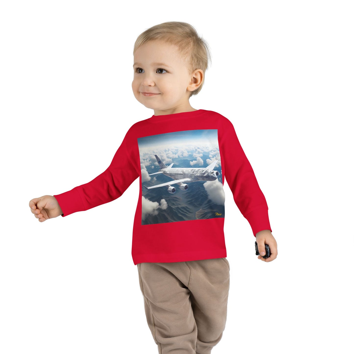 Big Ol' Jet Airliner Series Print #7 Toddler Long Sleeve Tee