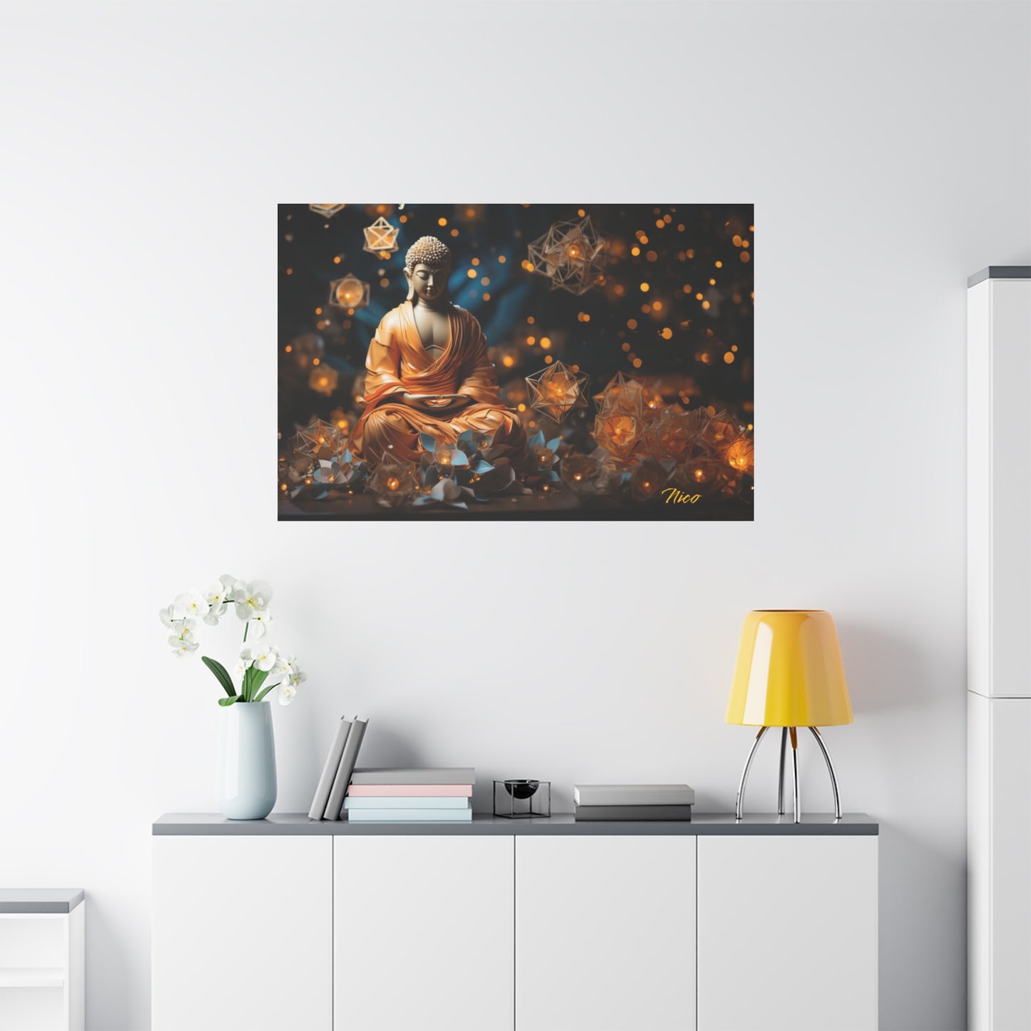 Ascending Buddha Series Print #8 - Streched Matte Canvas Print, 1.25" Thick