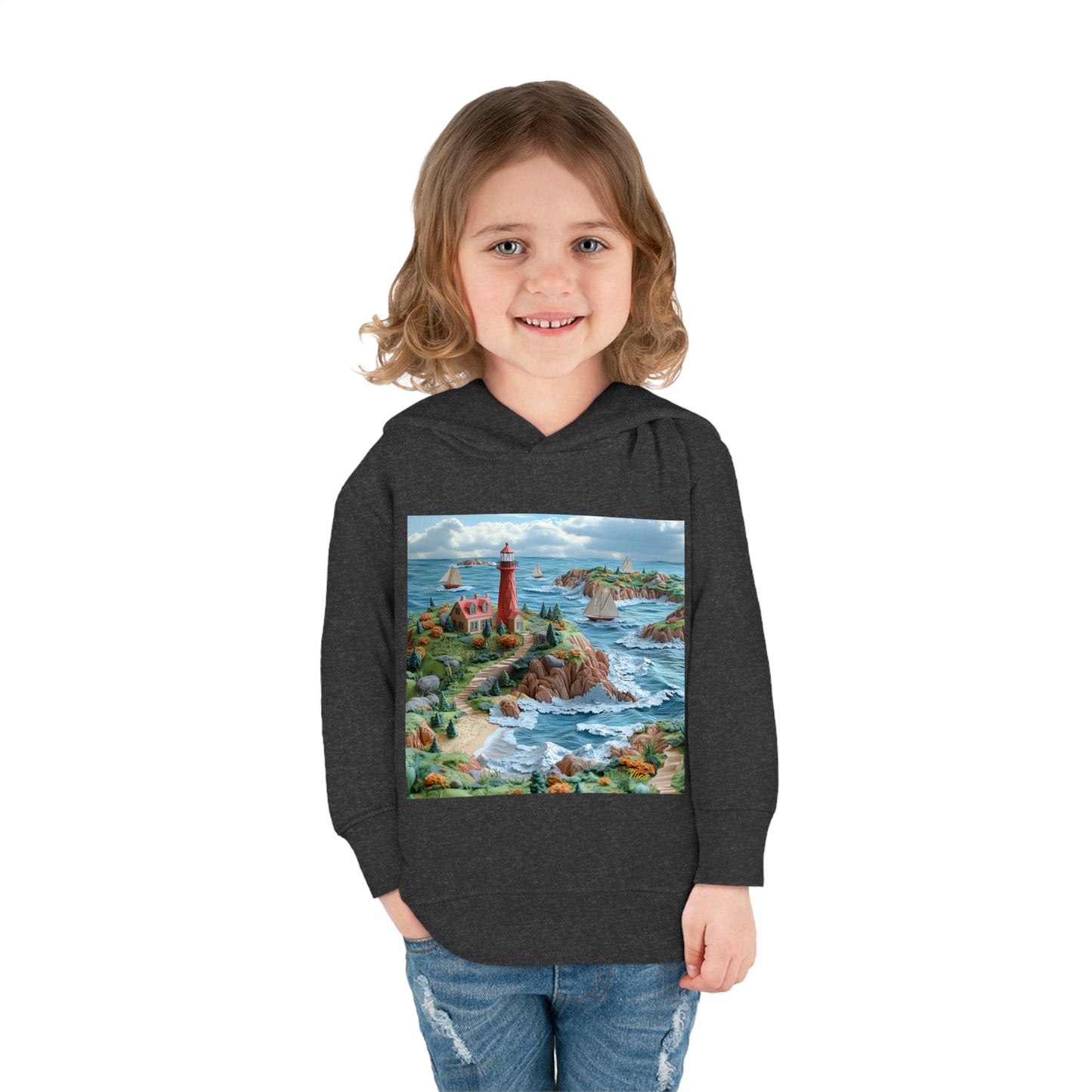 By The Seaside Series Print #6 Toddler Pullover Fleece Hoodie