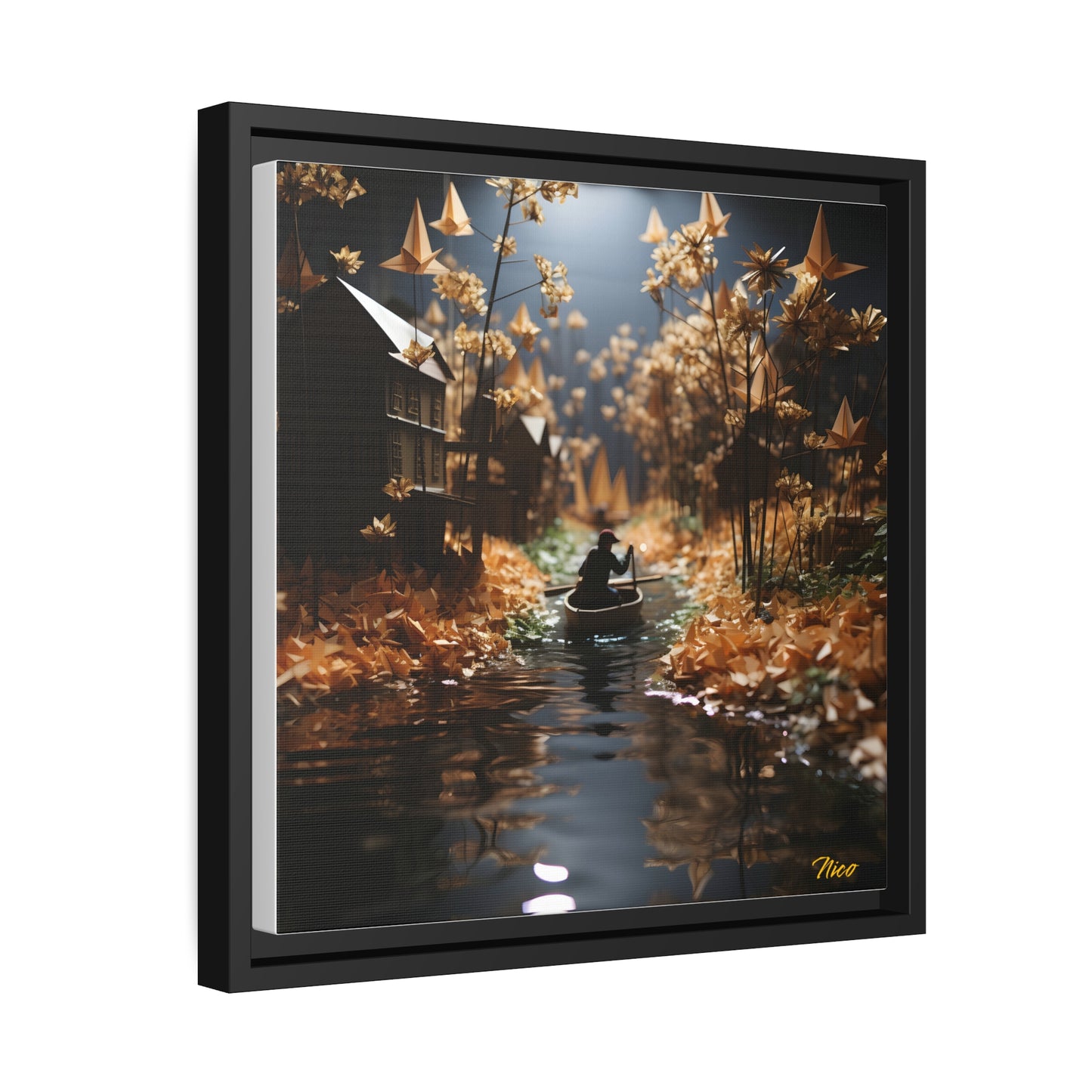 Born On A Bayou Series Print #5 - Black Framed Canvas Print