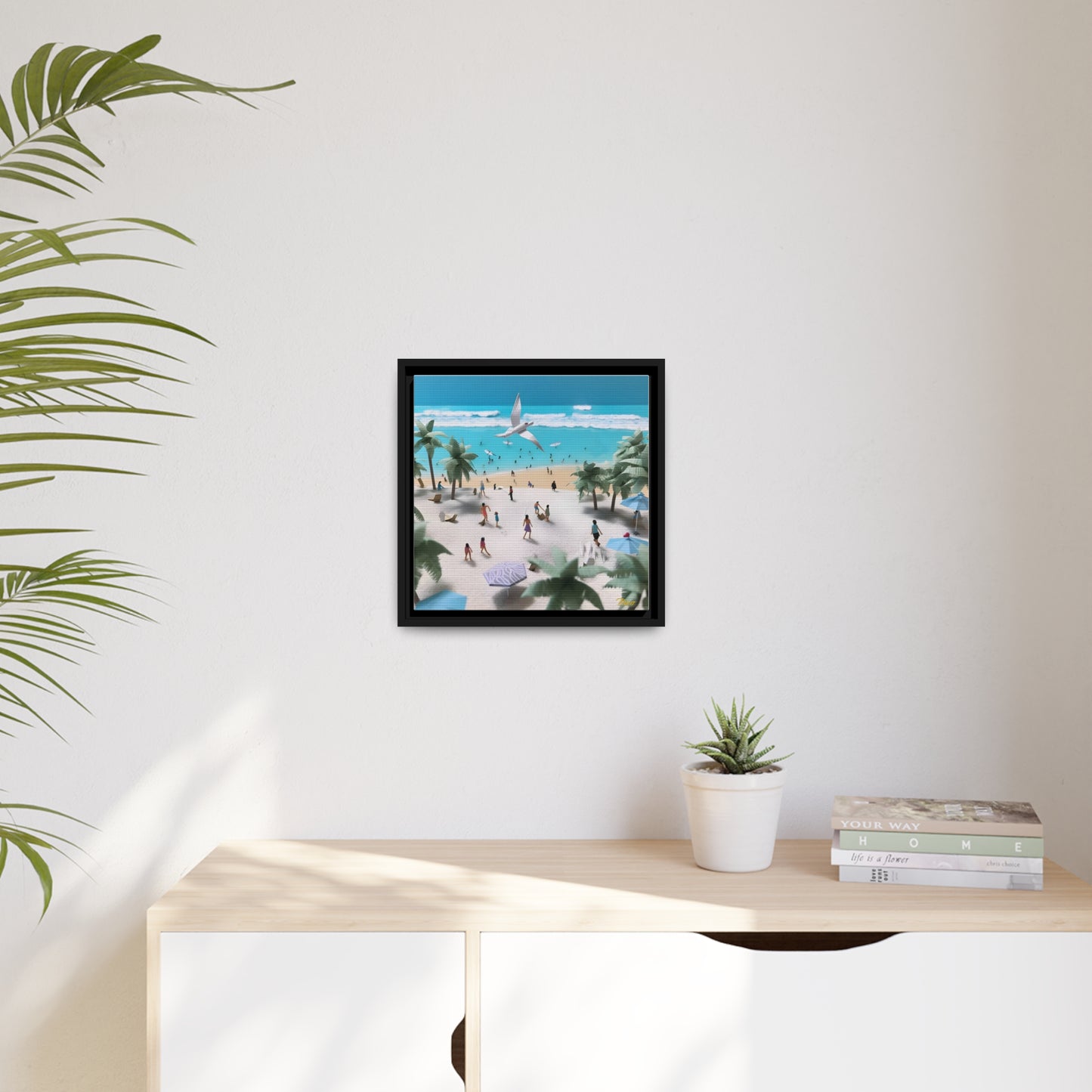 By The Seaside Series Print #5 - Black Framed Canvas Print