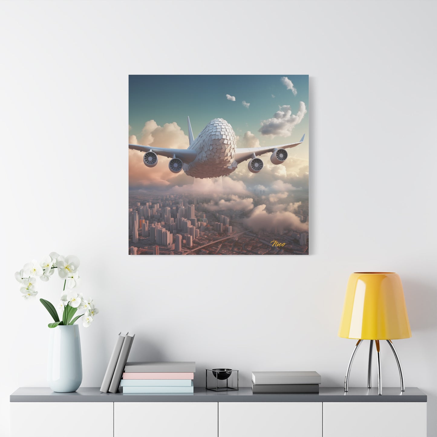 Frequent Flyer Miles Series Print #1 - Streched Matte Canvas Print, 1.25" Thick