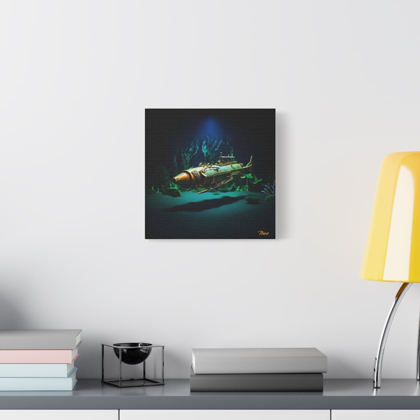 20,000 Leagues Under The Sea Series Print #6 - Streched Matte Canvas Print, 1.25" Thick