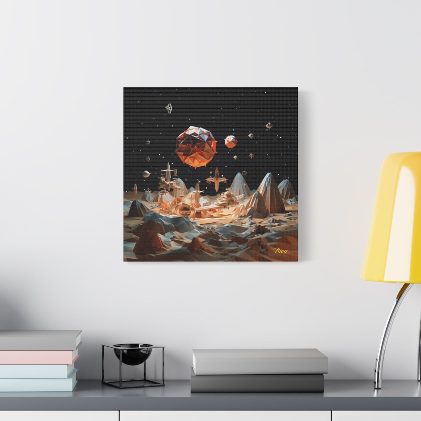 Elons' Dream Series Print #7 - Streched Matte Canvas Print, 1.25" Thick