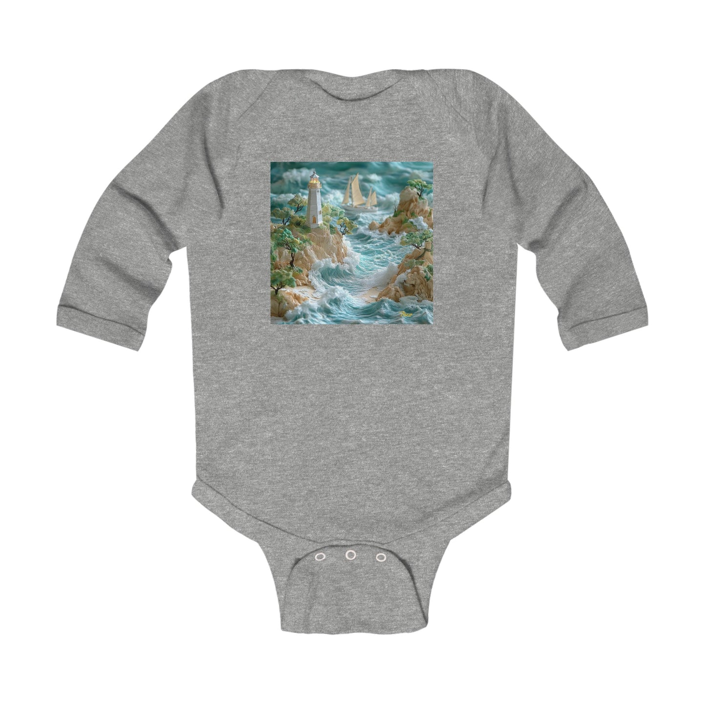 By The Seaside Series Print #9 Infant Long Sleeve Bodysuit