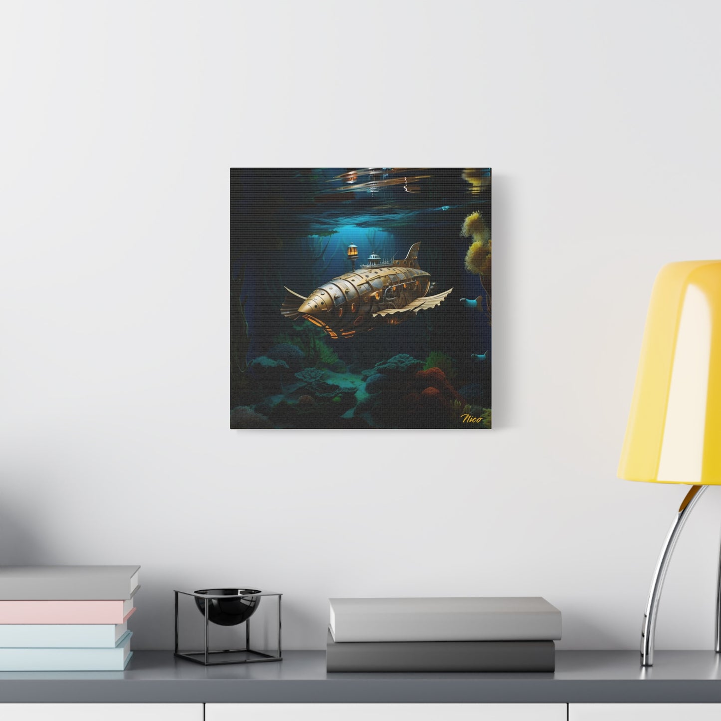 20,000 Leagues Under The Sea Series Print #9 - Streched Matte Canvas Print, 1.25" Thick