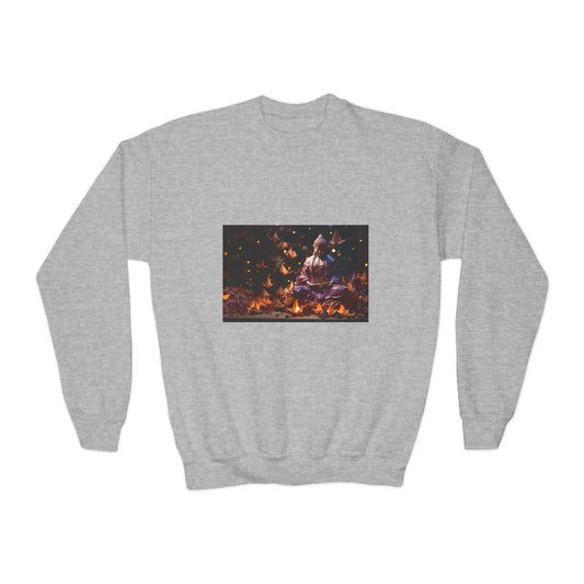 Ascending Buddah Series Print #6 Youth Crewneck Sweatshirt