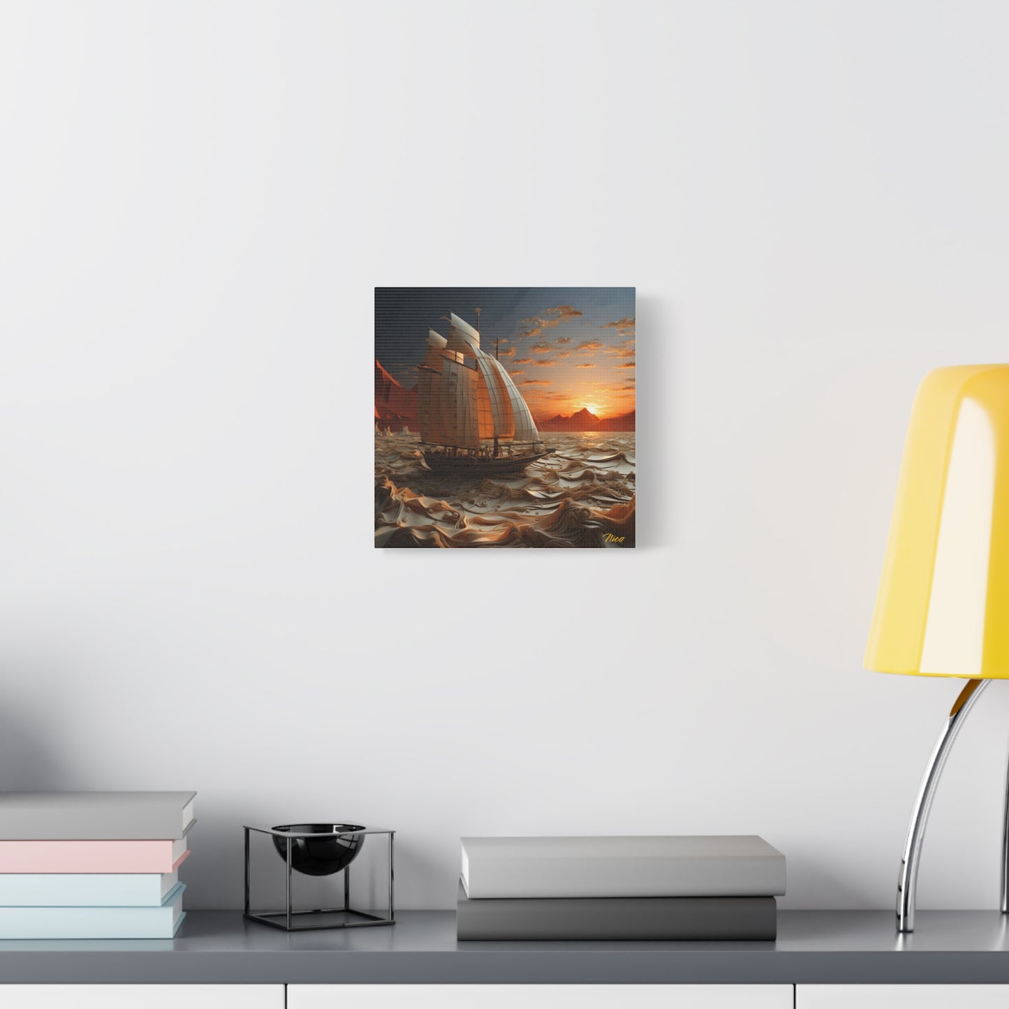 Into The Sunset Series Print #1 - Streched Matte Canvas Print, 1.25" Thick